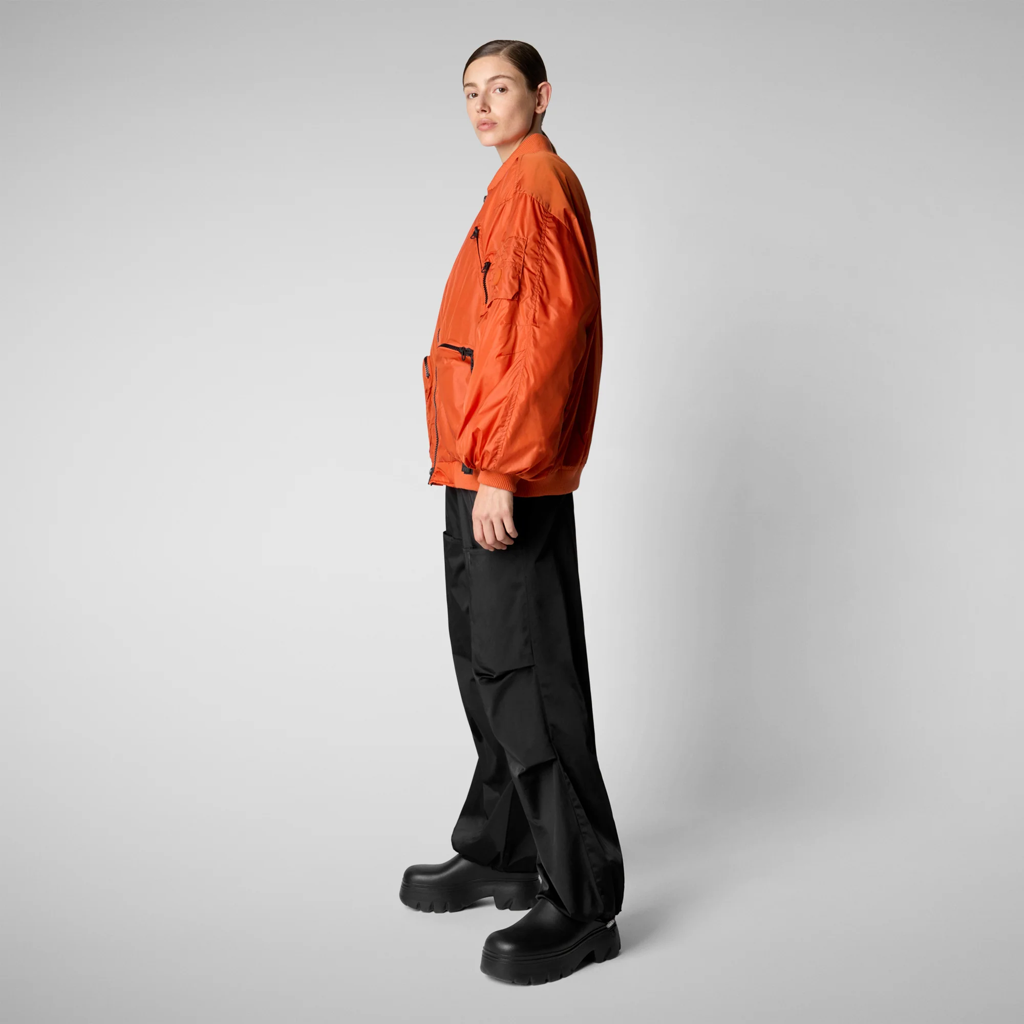 Unisex bomber jacket Usher  in Maple Orange