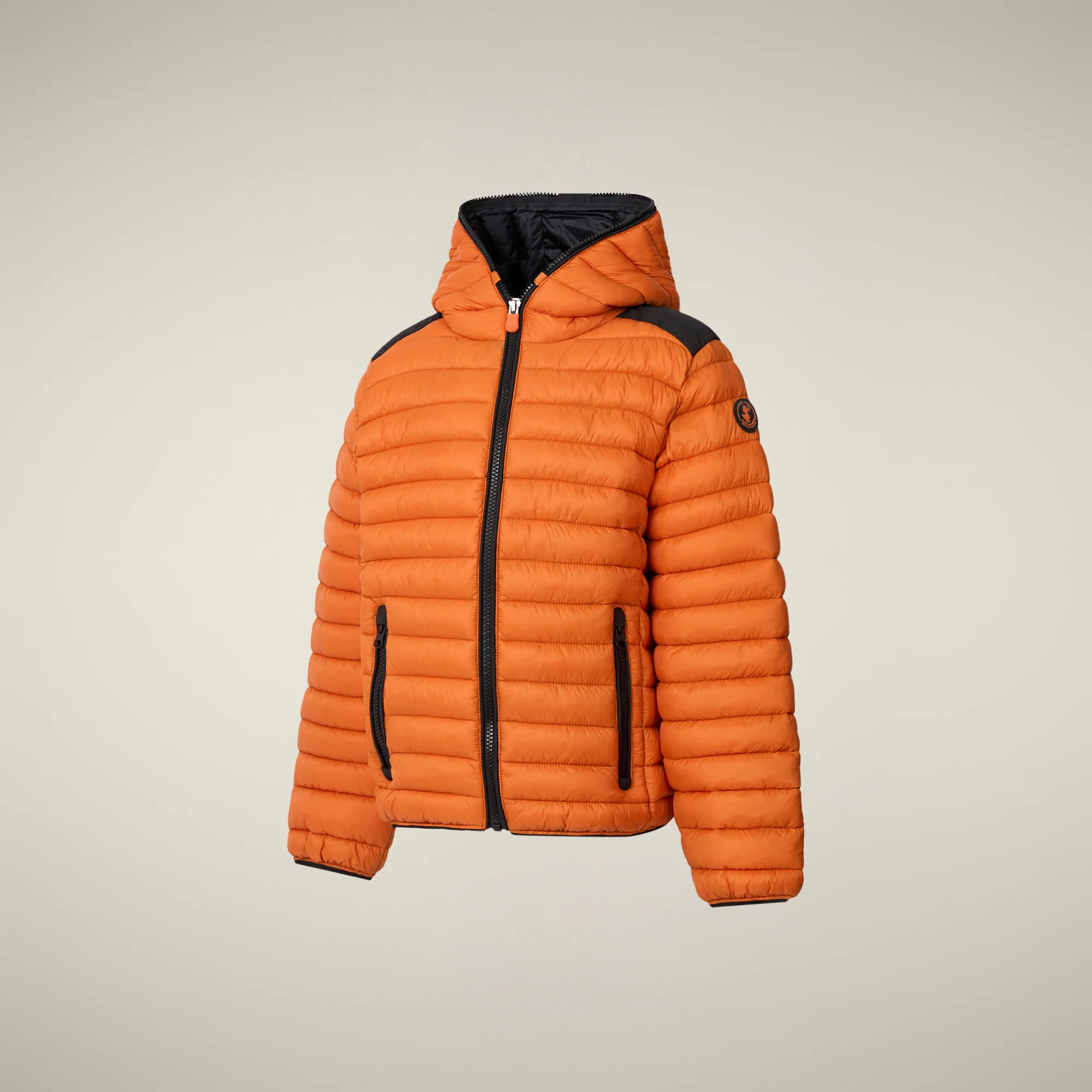 Boys' Puffer jacket Flip in Amber Orange