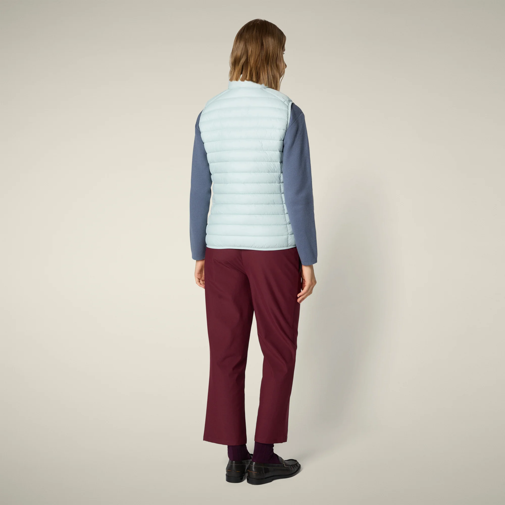 Women's Animal free puffer Vest Charlotte in Glacier Blue