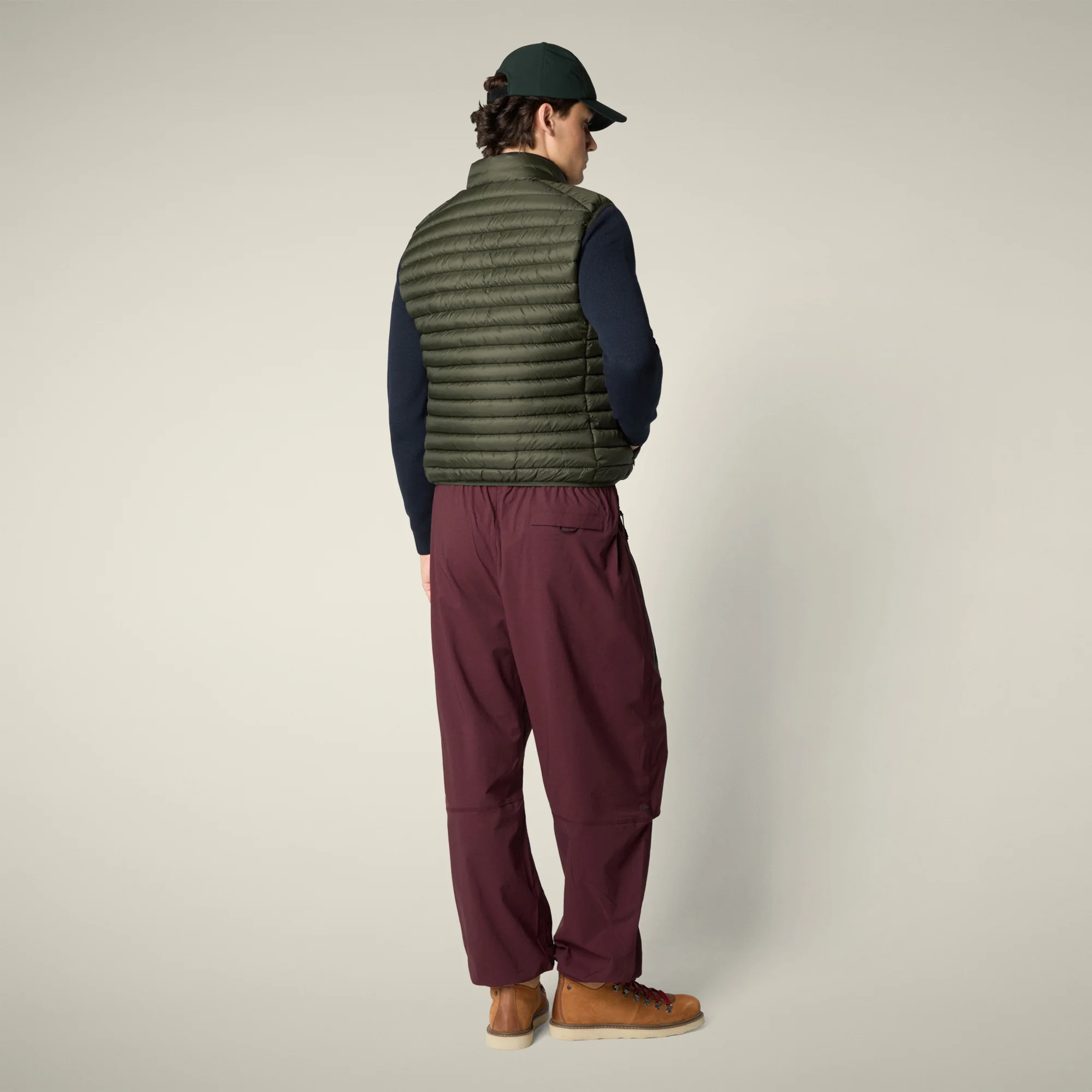 Men's Puffer Vest Adam in Land Green