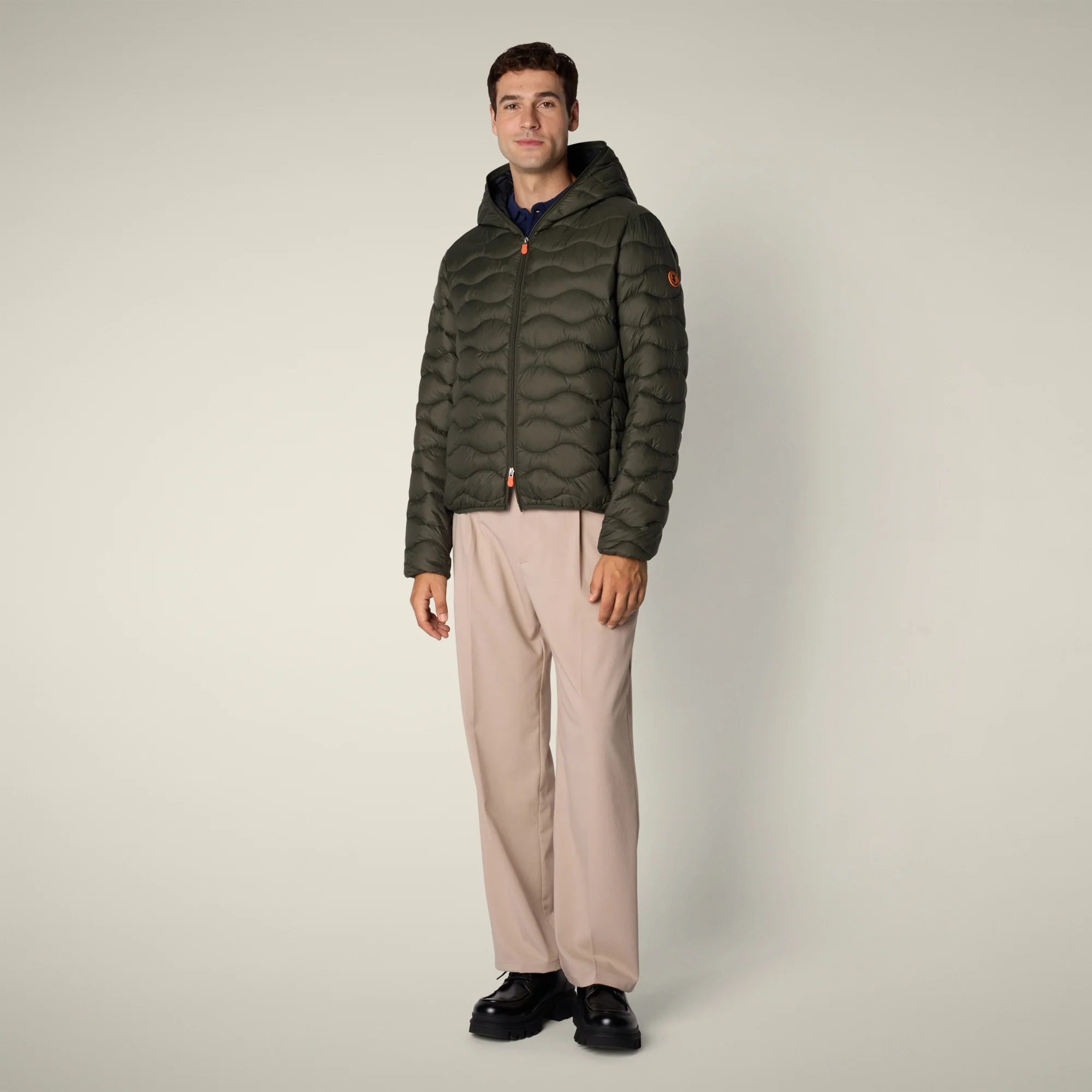 Men's animal free puffer jacket Reef in Land green