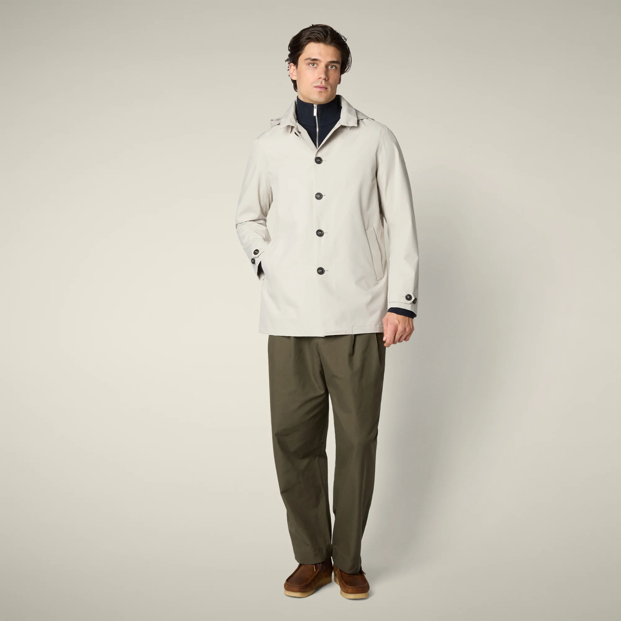 Men's Raincoat Benjamin in Rainy Beige