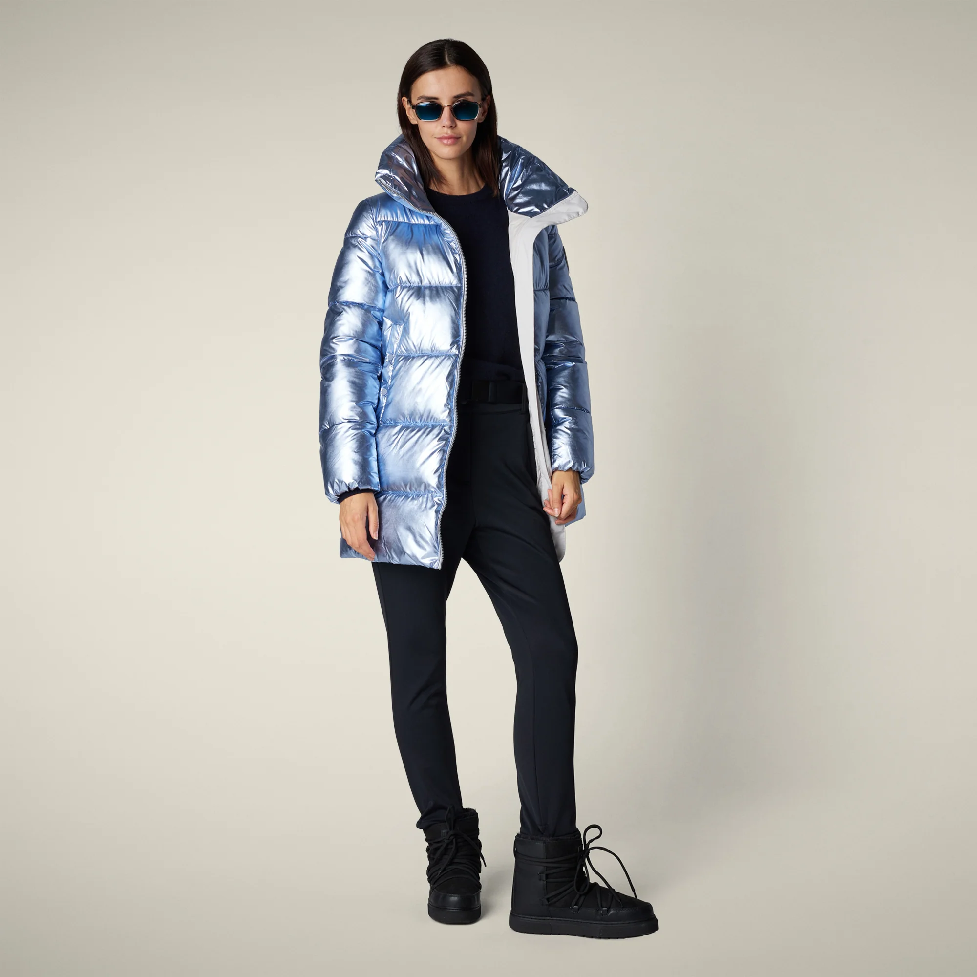 Women's animal free puffer jacket gerda  in ice blue