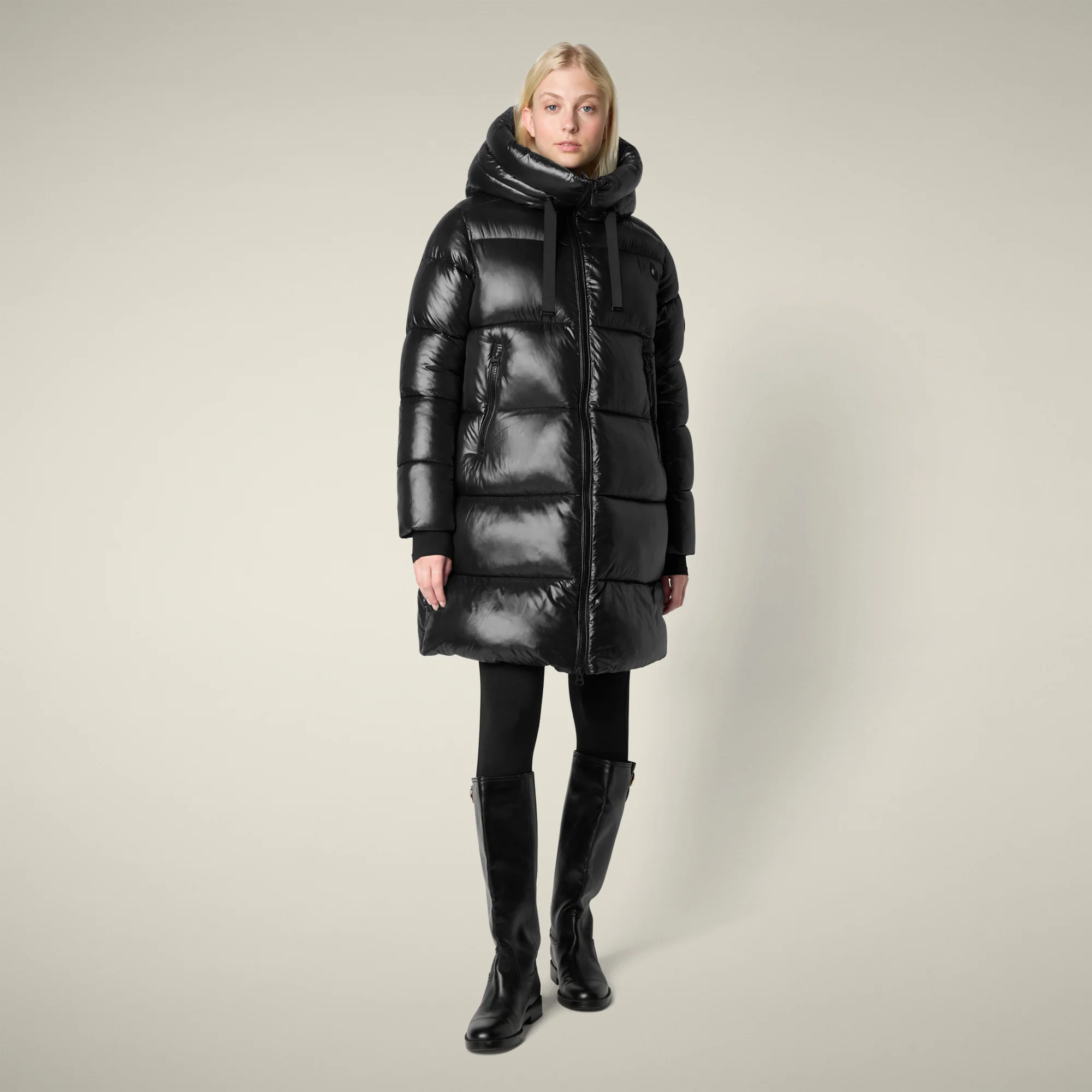 Women's Animal free puffer coat Isabel in black