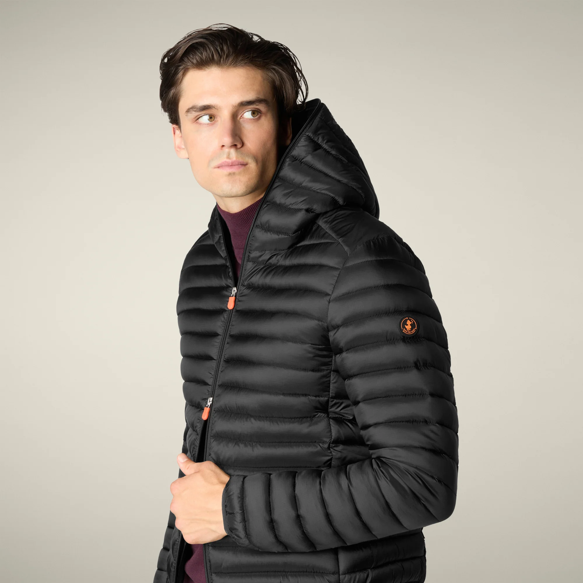 Men's Animal free puffer Jacket Devon in Black
