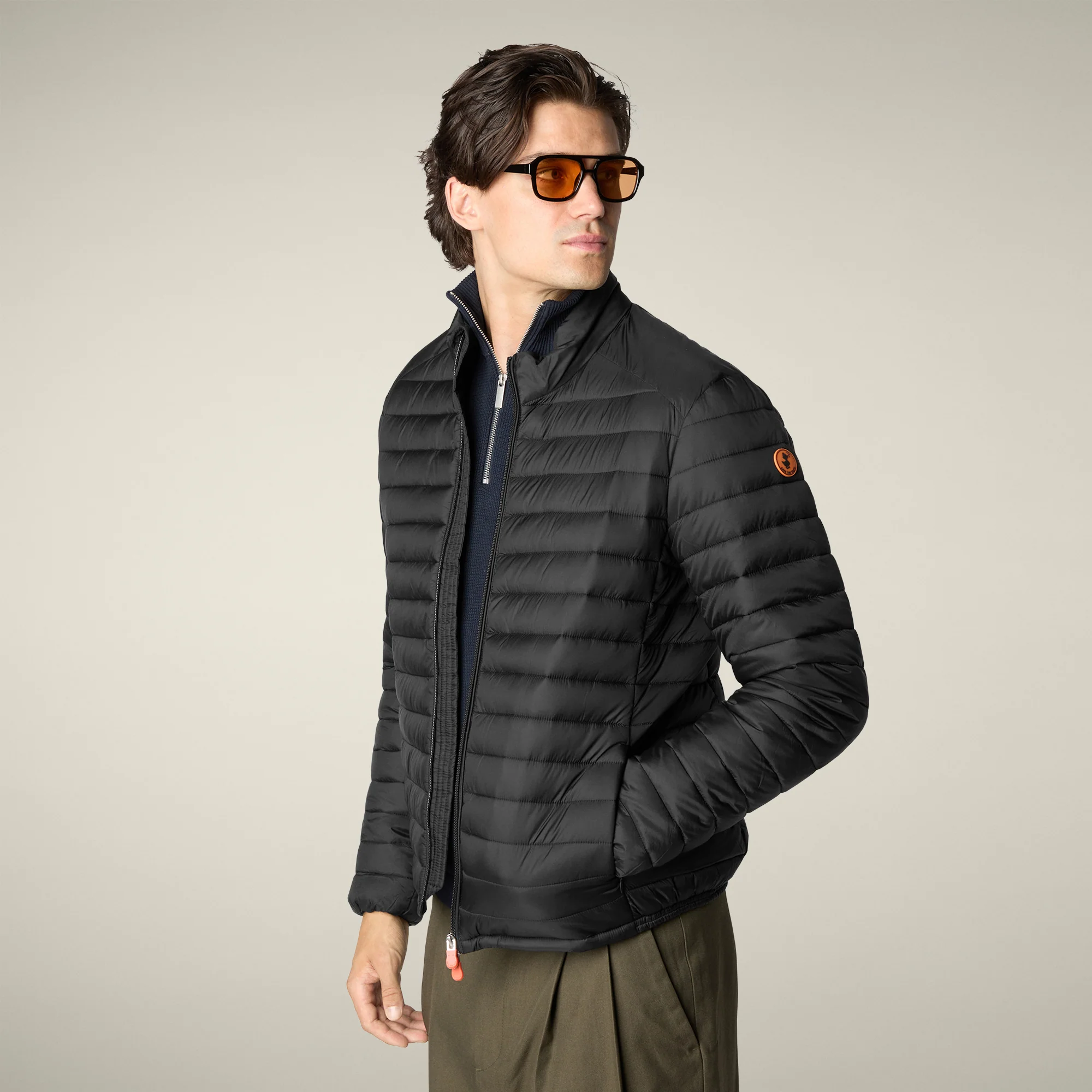 Men's animal free Puffer Jacket Alexander in Black