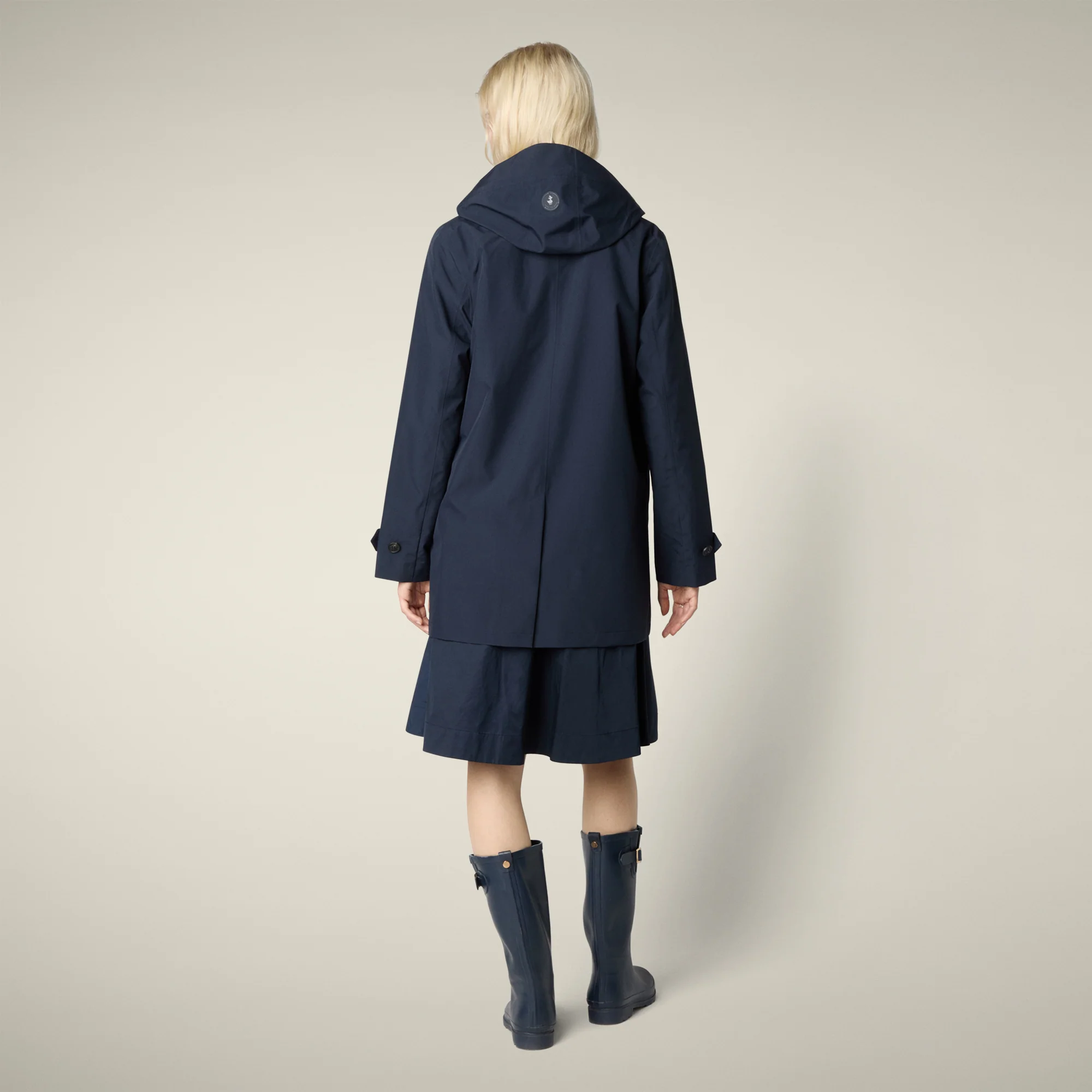 Women's Raincoat April in Blue Black