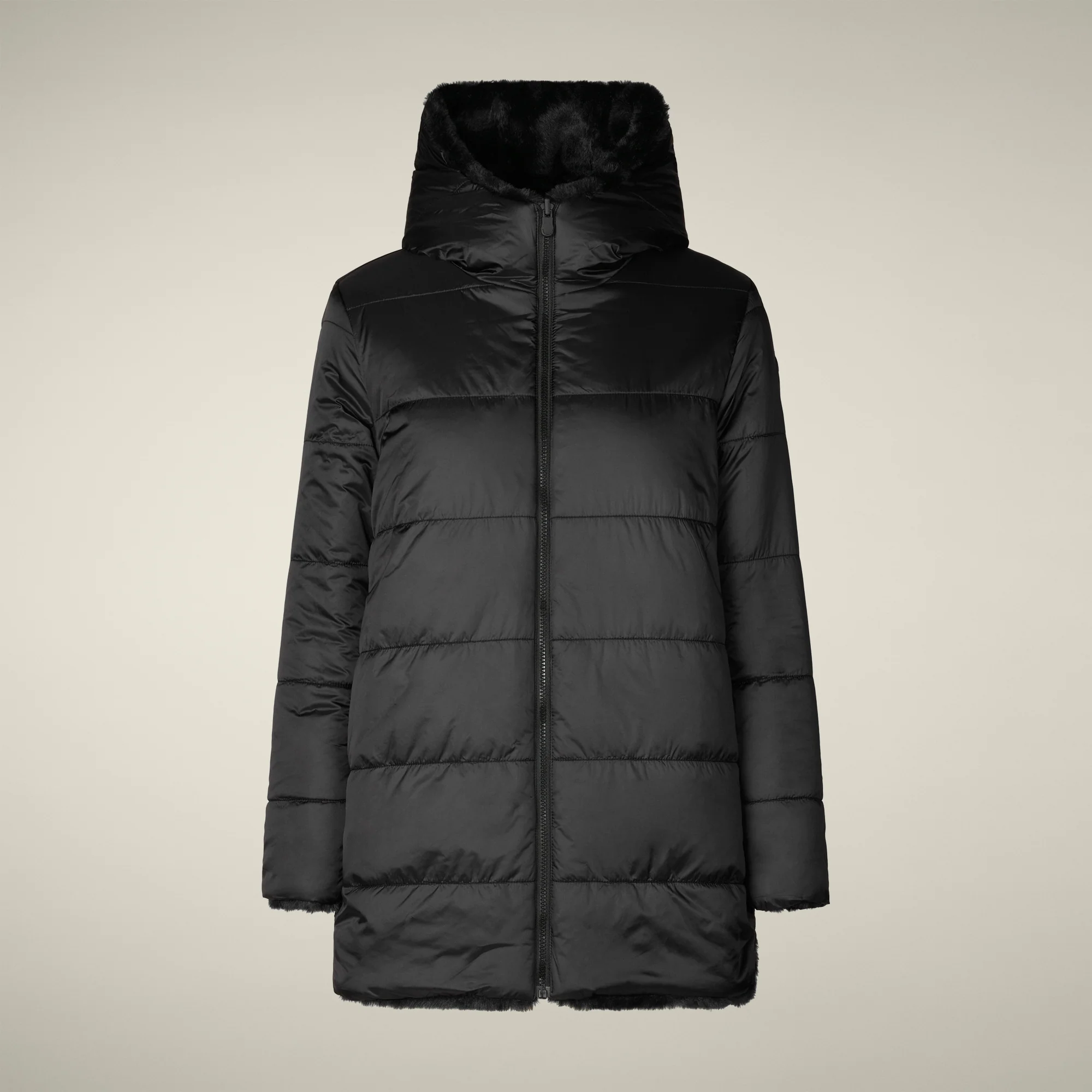 Women's Reversible Faux Fur JACKET Bridget in Black