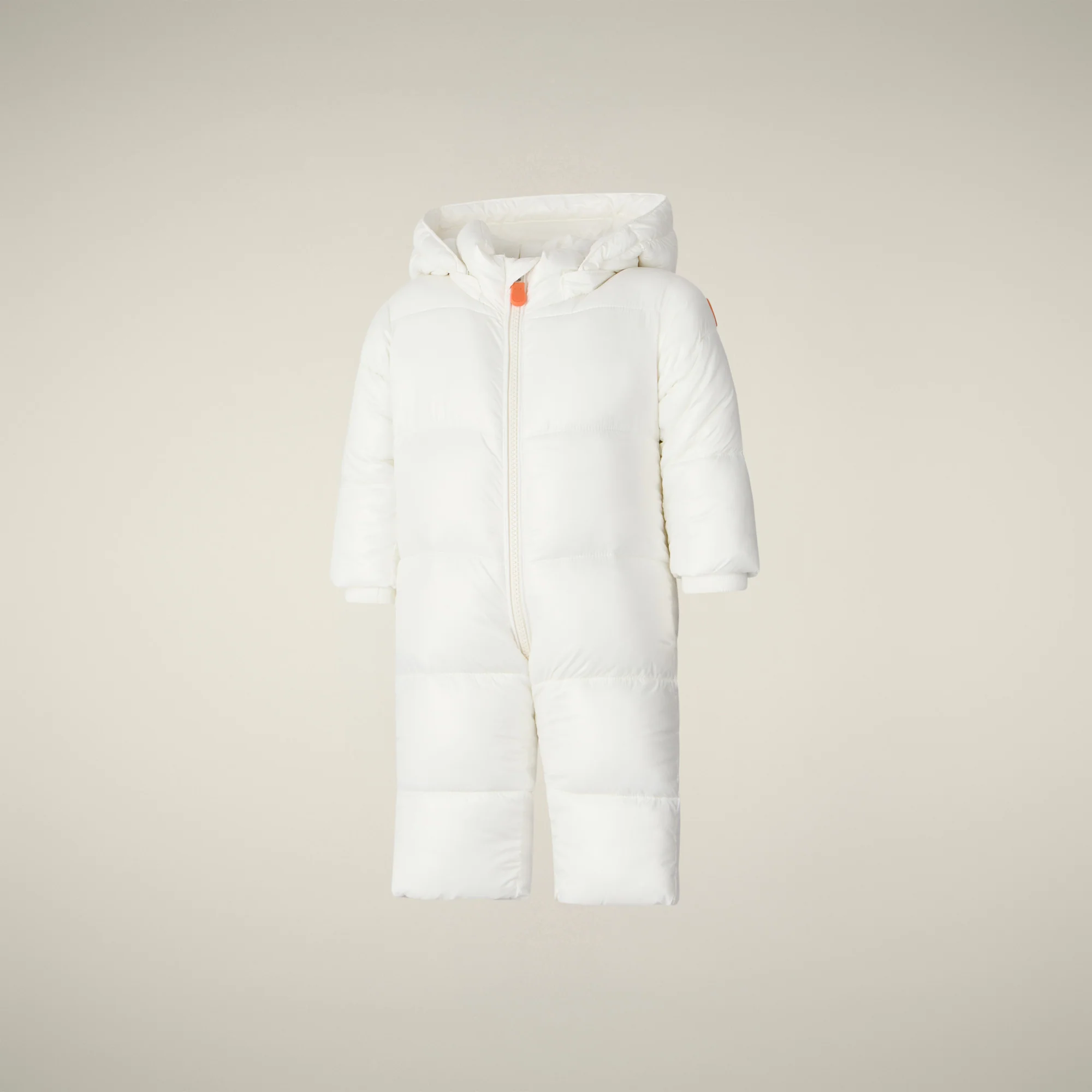 Unisex Baby Quilted overall Shell in Off White