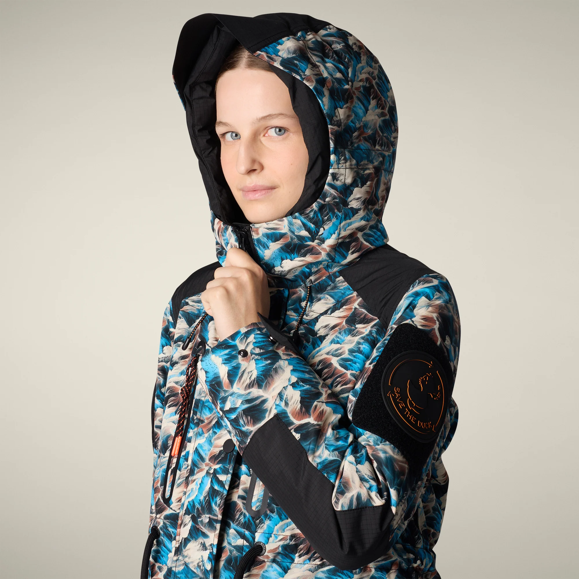 Women's Winter Parka Annapurna With Mountain-View Print
