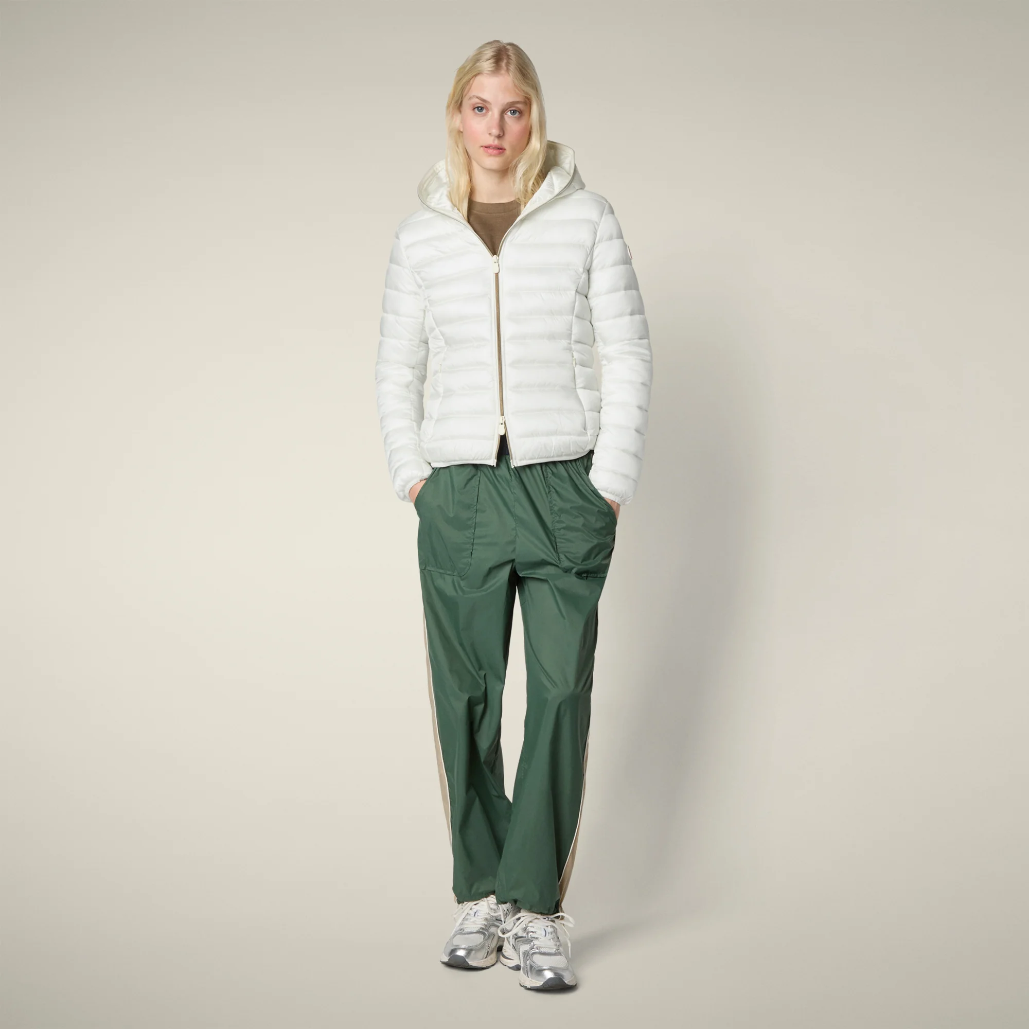 Women's Animal free puffer Jacket Alexis in Off White