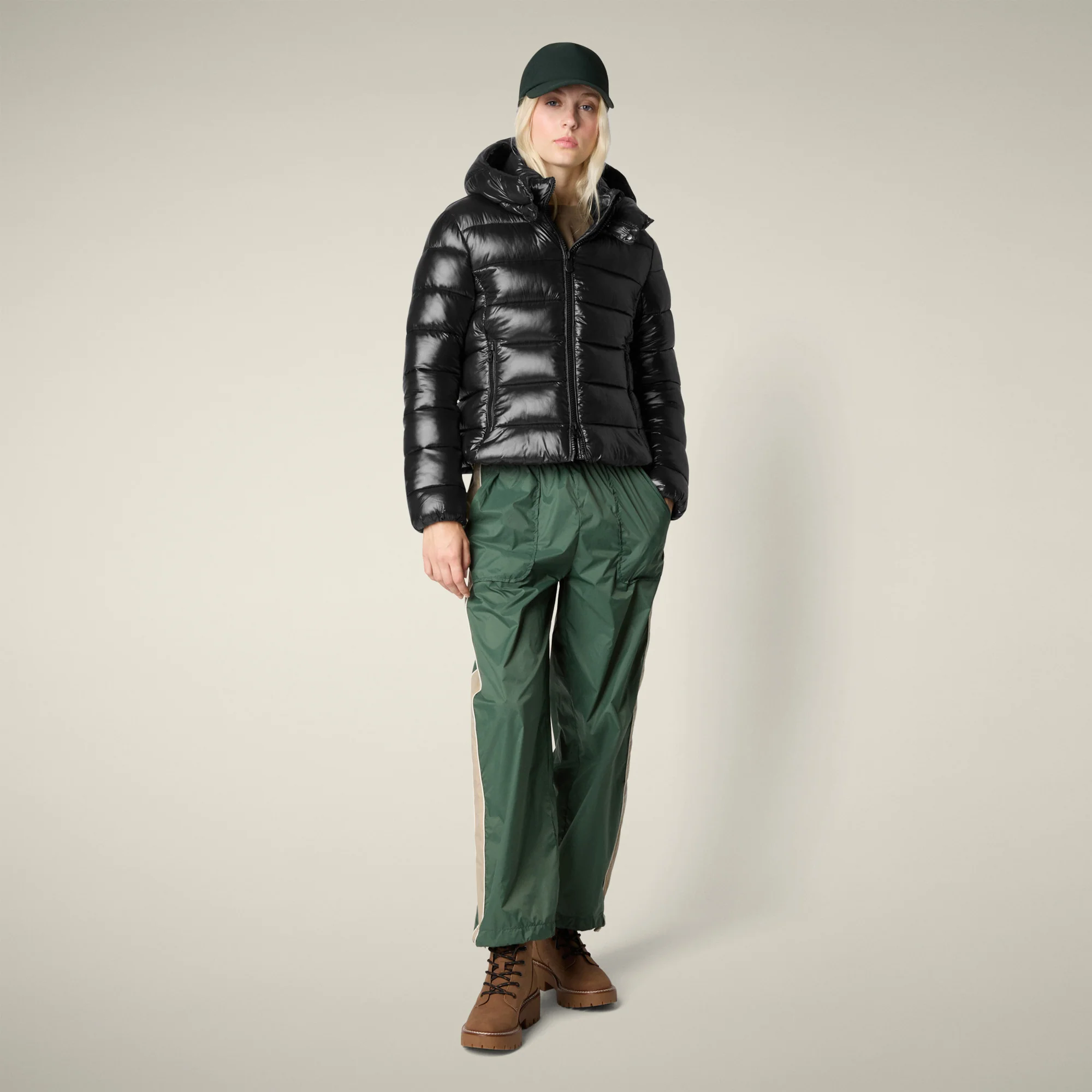 Women's Animal free puffer Jacket Cosmary in Black