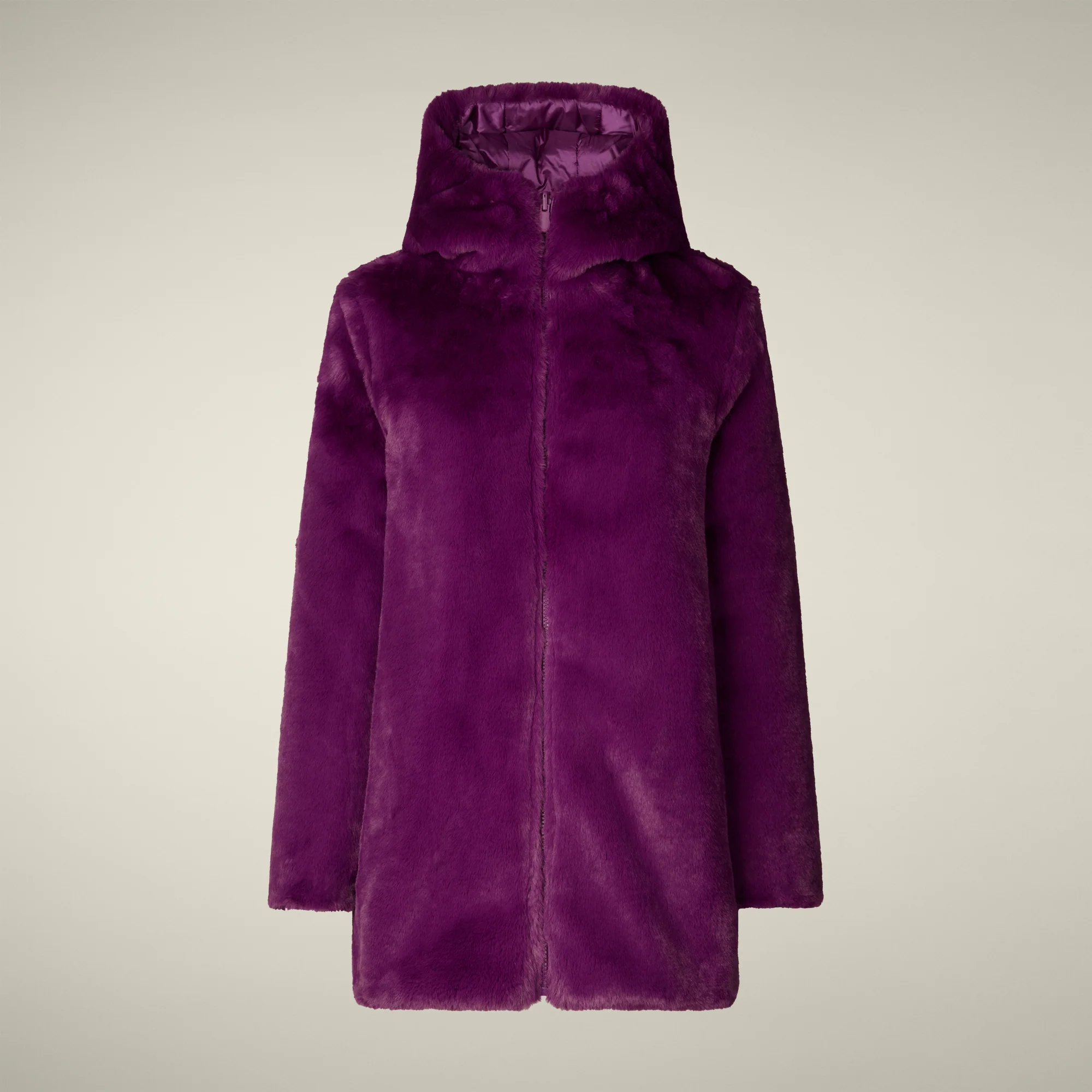 Women's FAUX FUR Reversible jacket Hellen in Cyclamen Violet