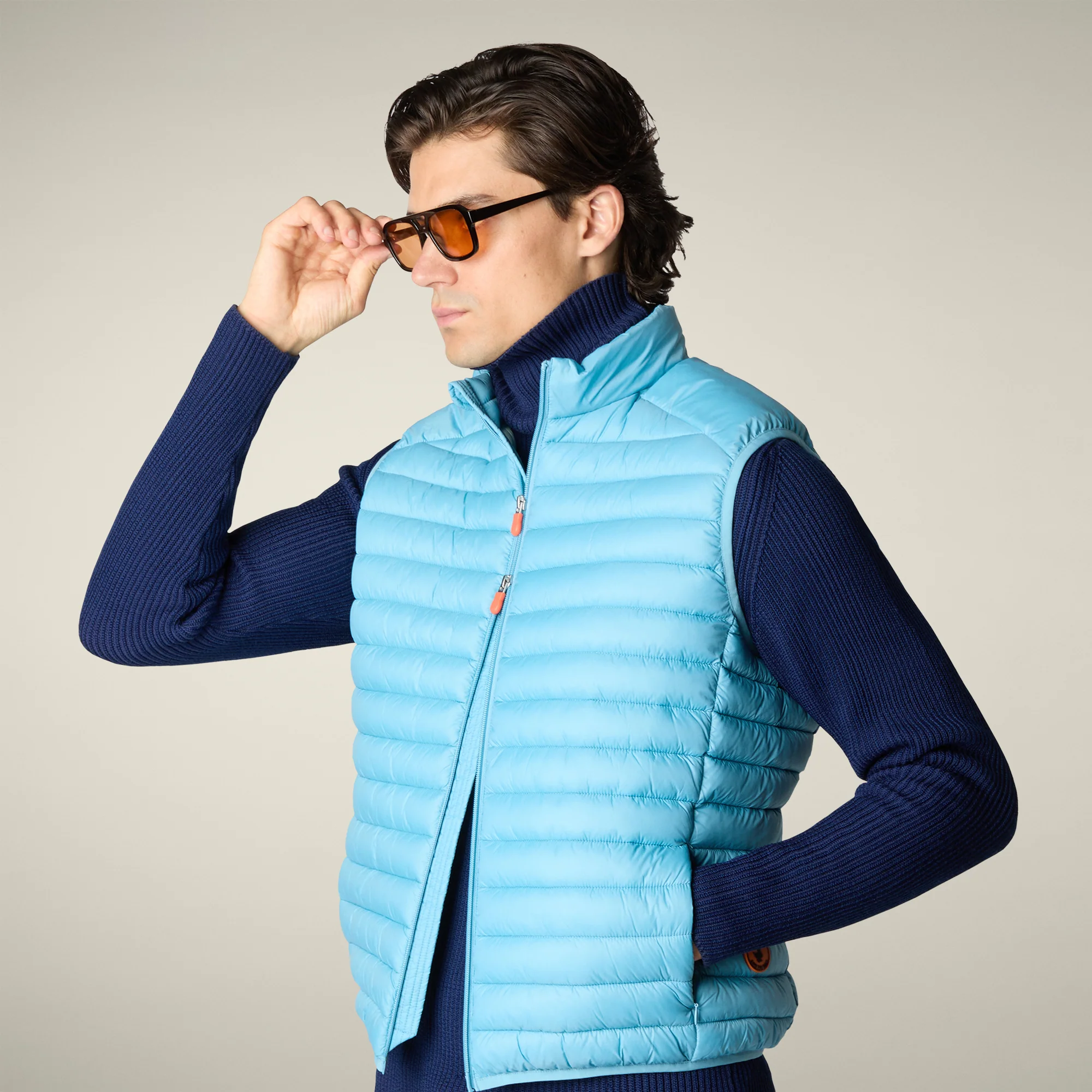 Men's Puffer Vest Adam in Bay Blue