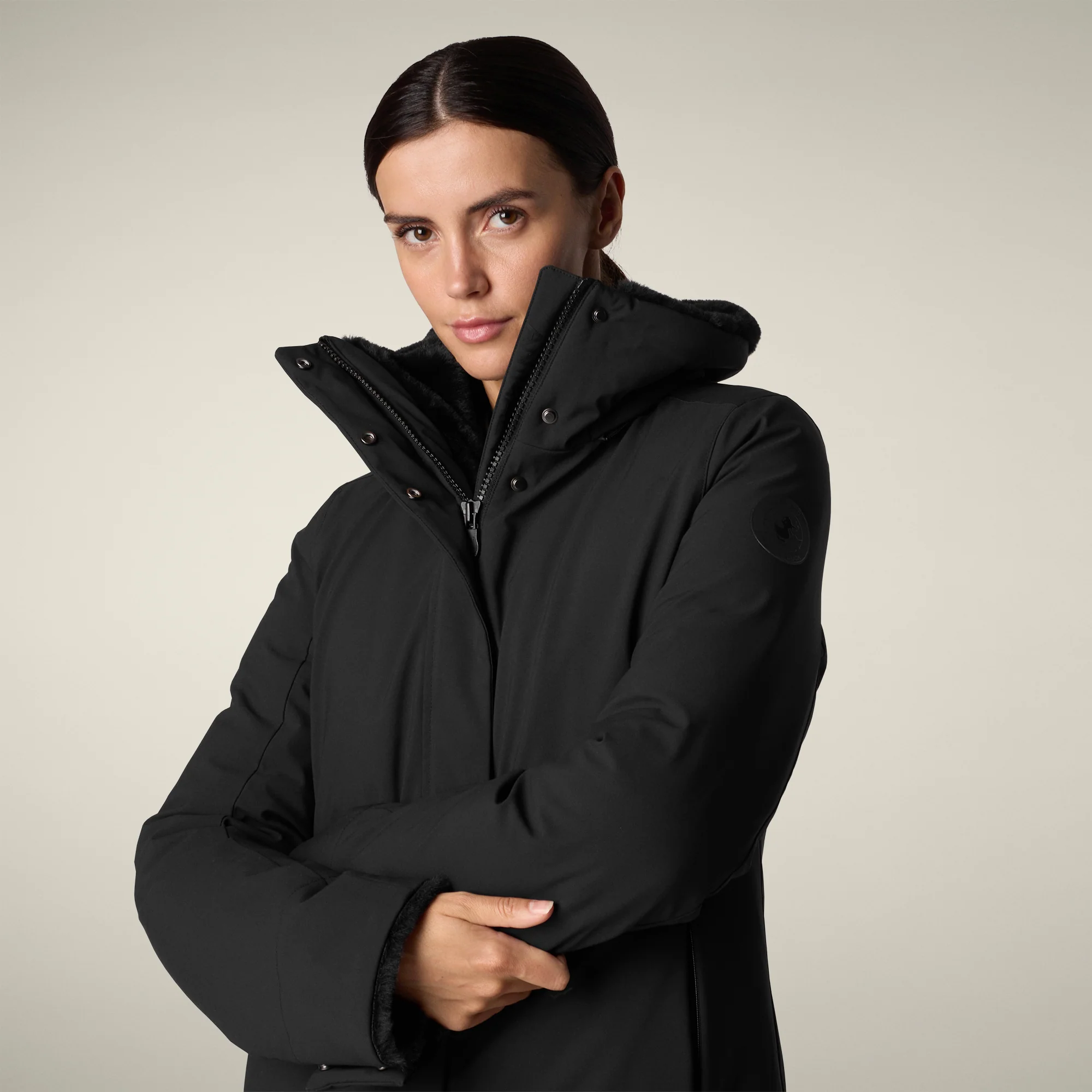 Women's parka samantah  in black