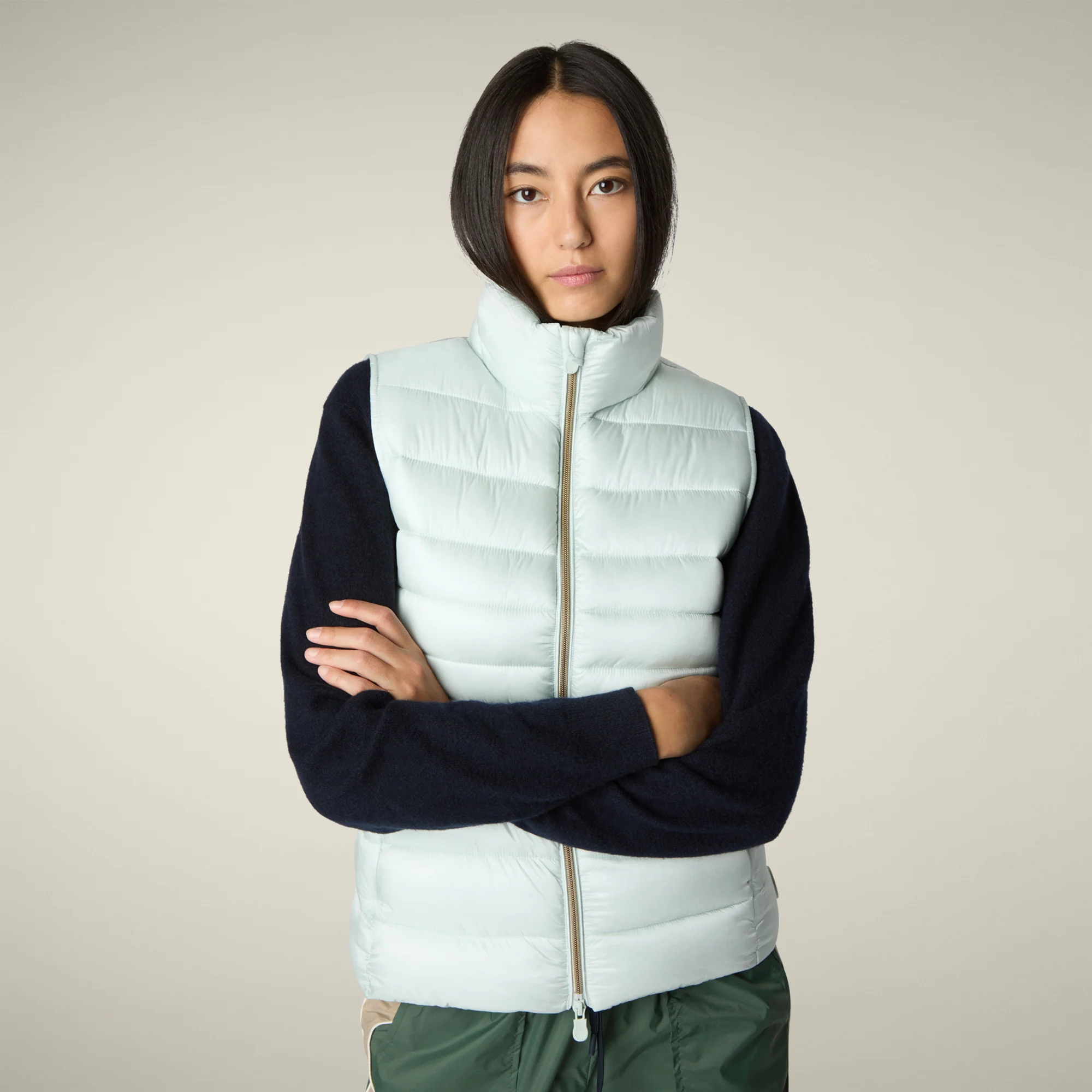 Women's Animal free puffer Vest Lynn in Glacier Blue