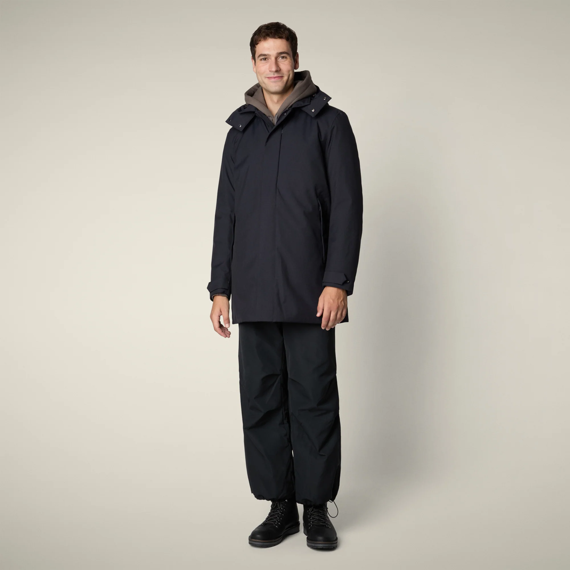 Men's Coat Sid in Blue Black