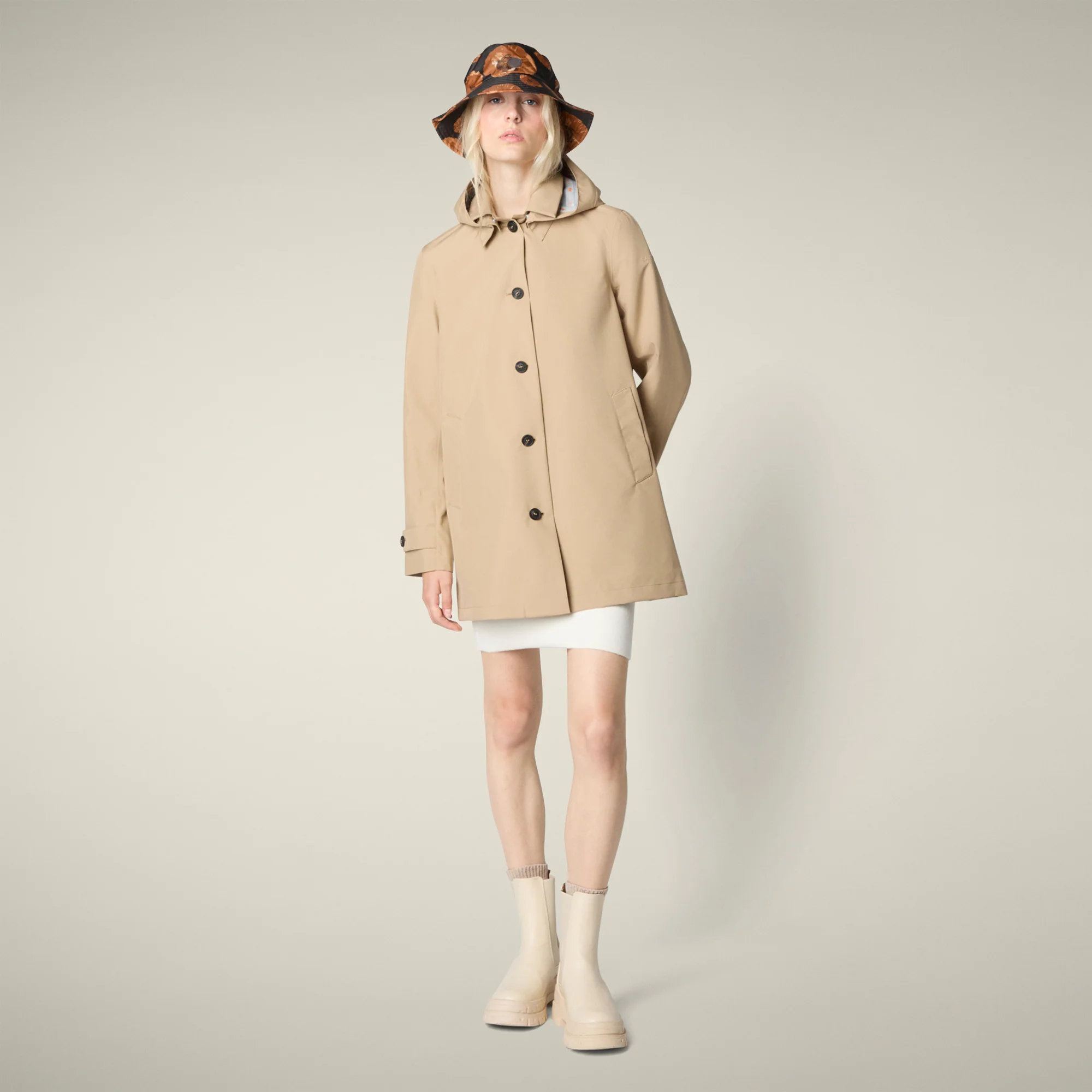 Women's Raincoat April in Stardust Beige