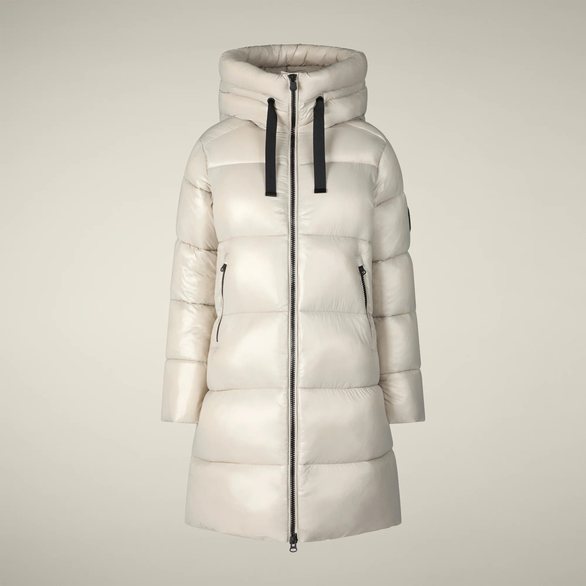 Women's Animal free puffer coat Isabel in rainy beige