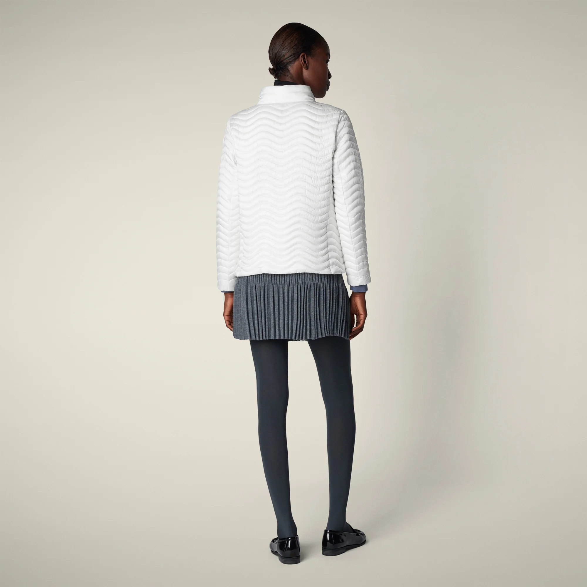 Women's Animal free puffer Jacket Pearl in Off White