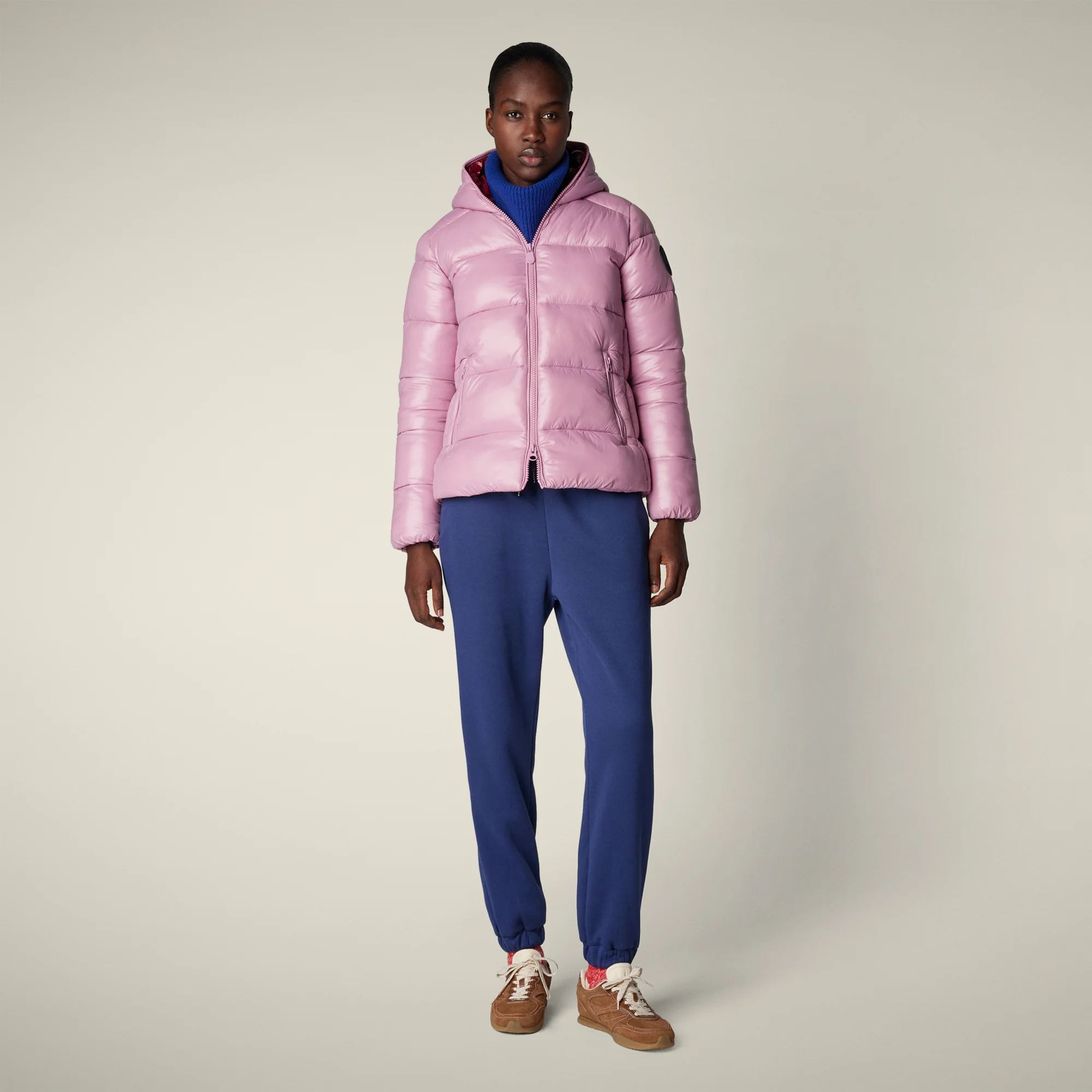 Women's Animal free puffer Jacket Lois in  Wild Orchid