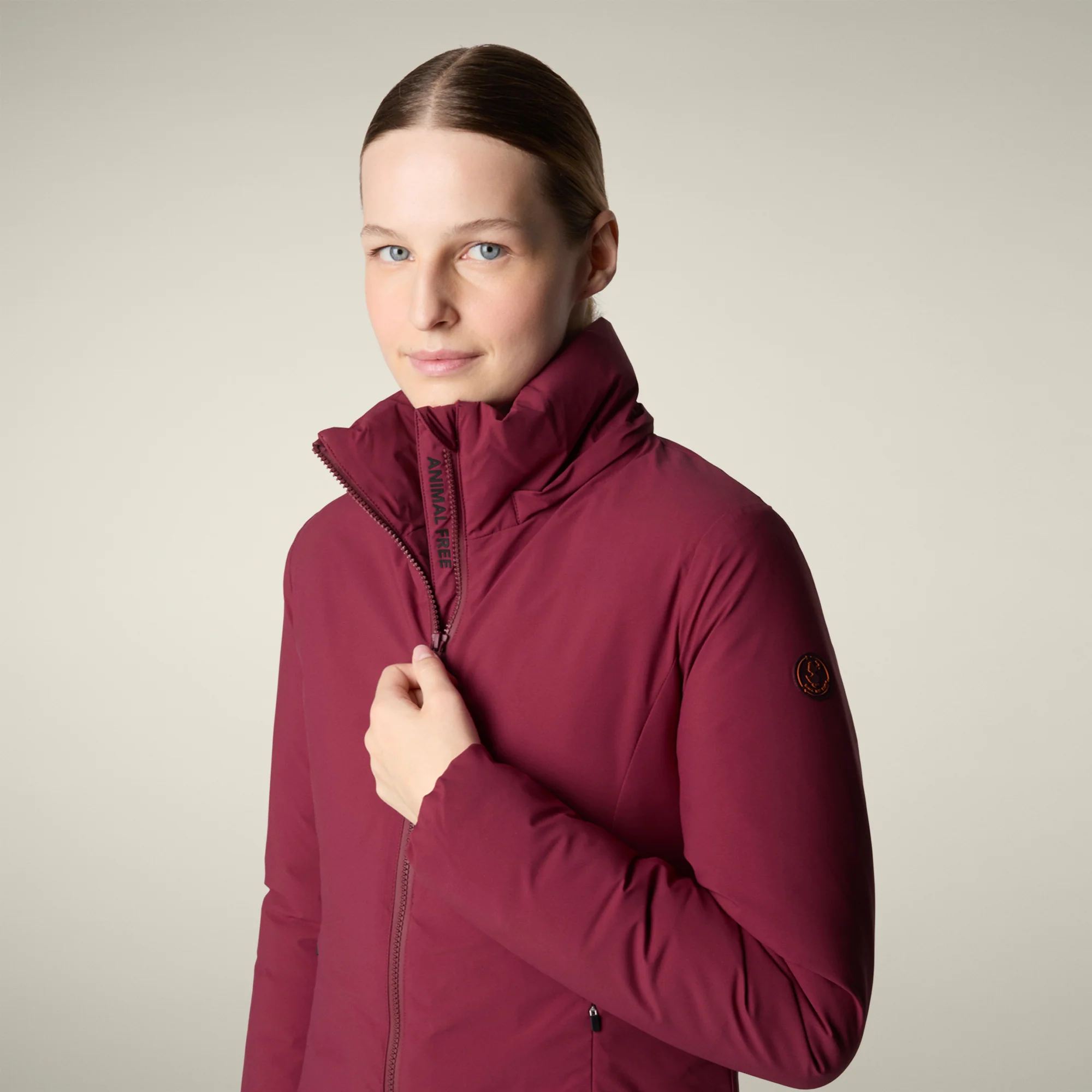 Women's Parka Rachel in Wine Red