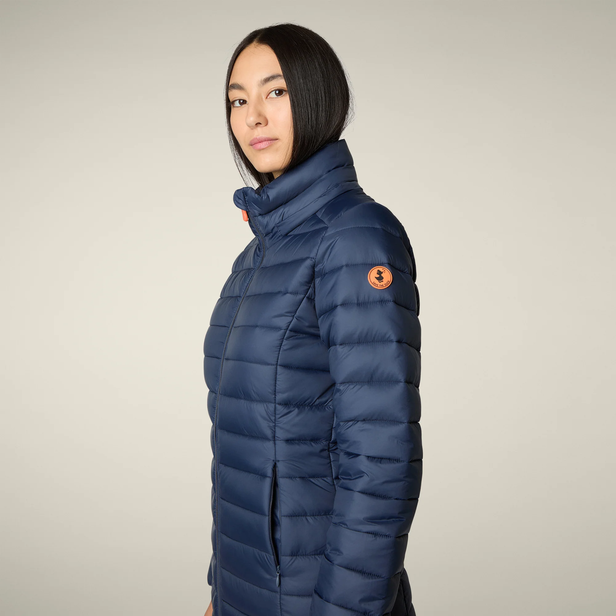 Women's Animal free puffer Jacket Carol in Navy Blue