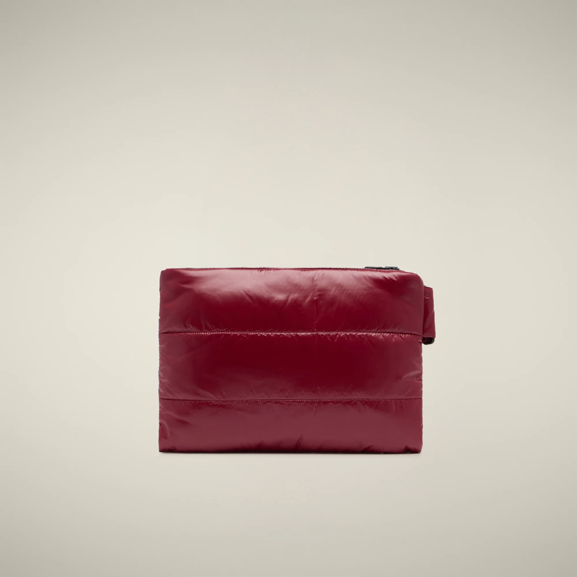 Unisex quilted pouch Cocos in wine red
