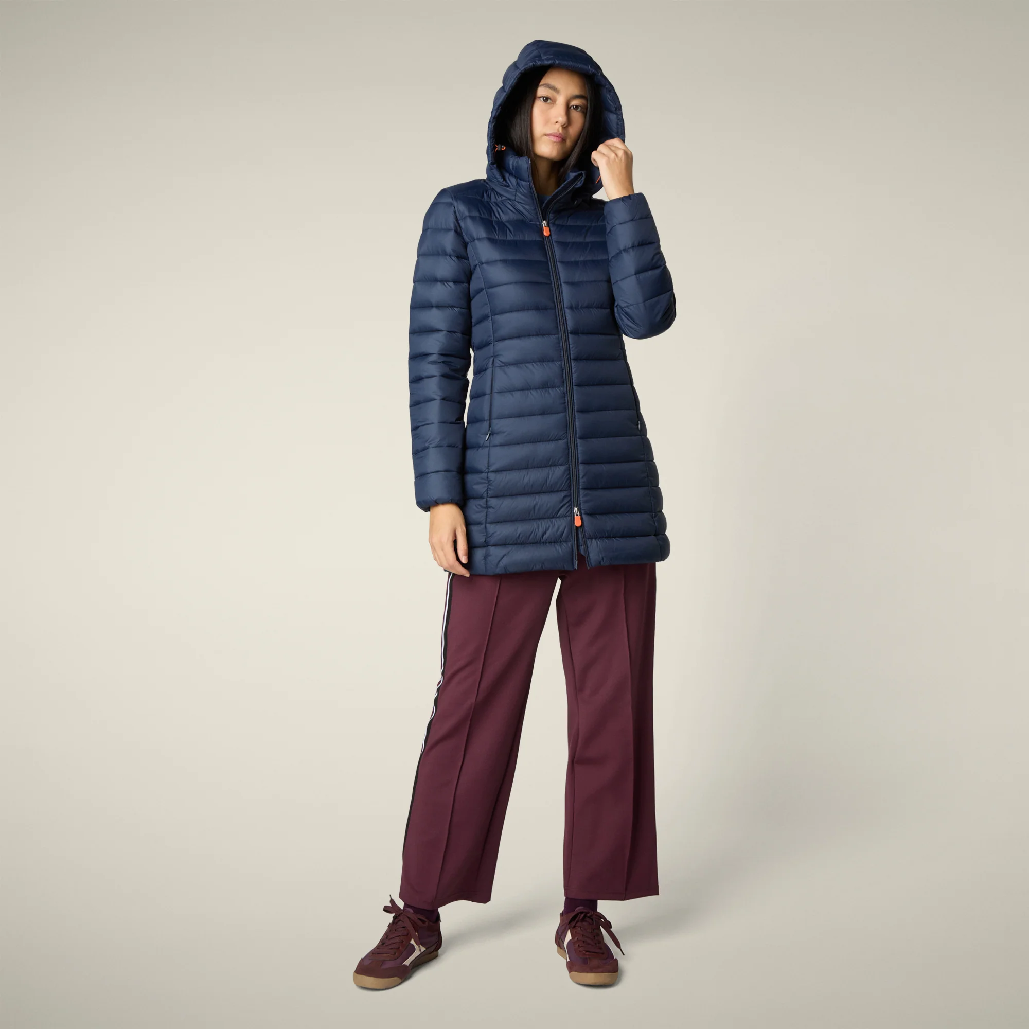 Women's Animal free puffer Jacket Carol in Navy Blue