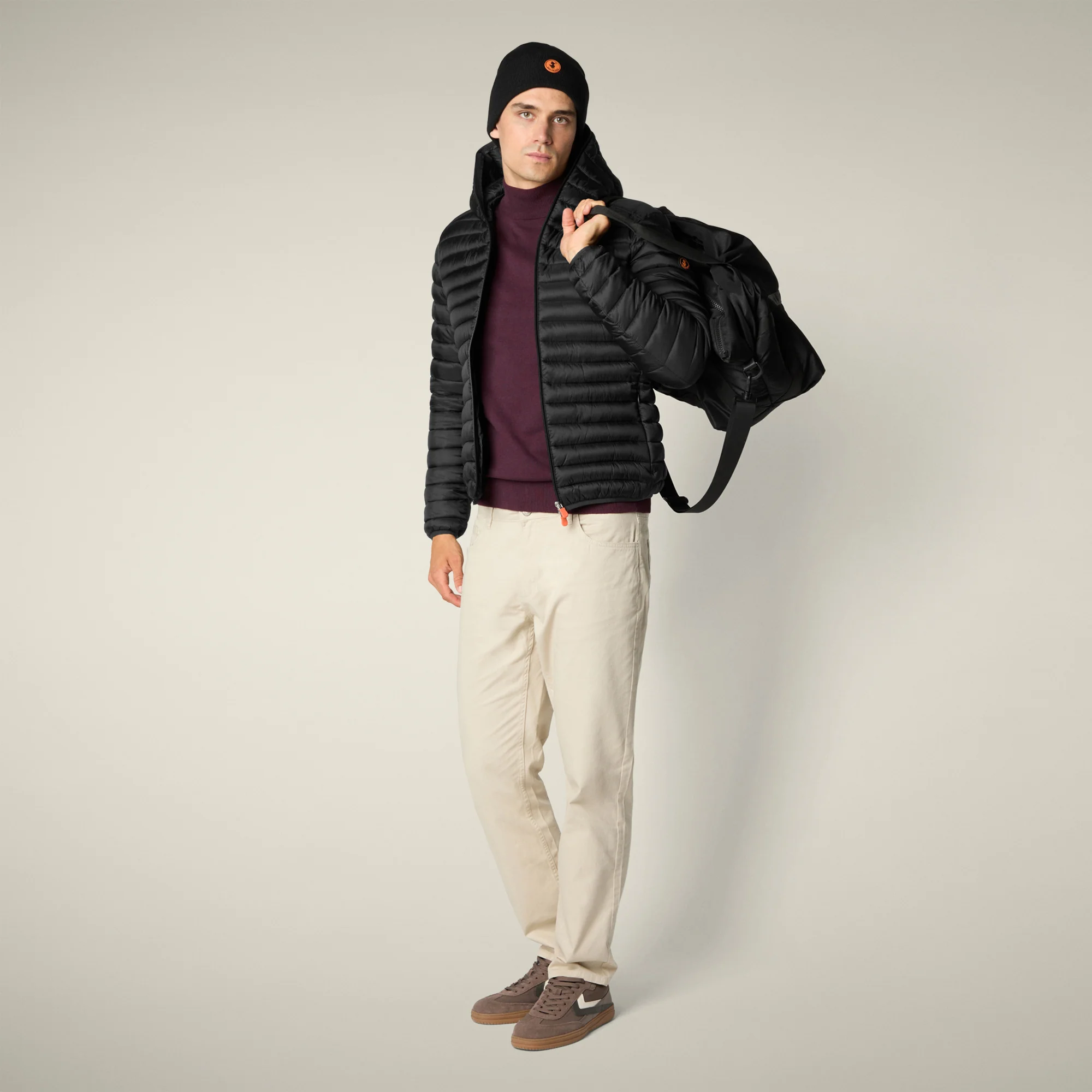 Men's Animal free puffer Jacket Devon in Black