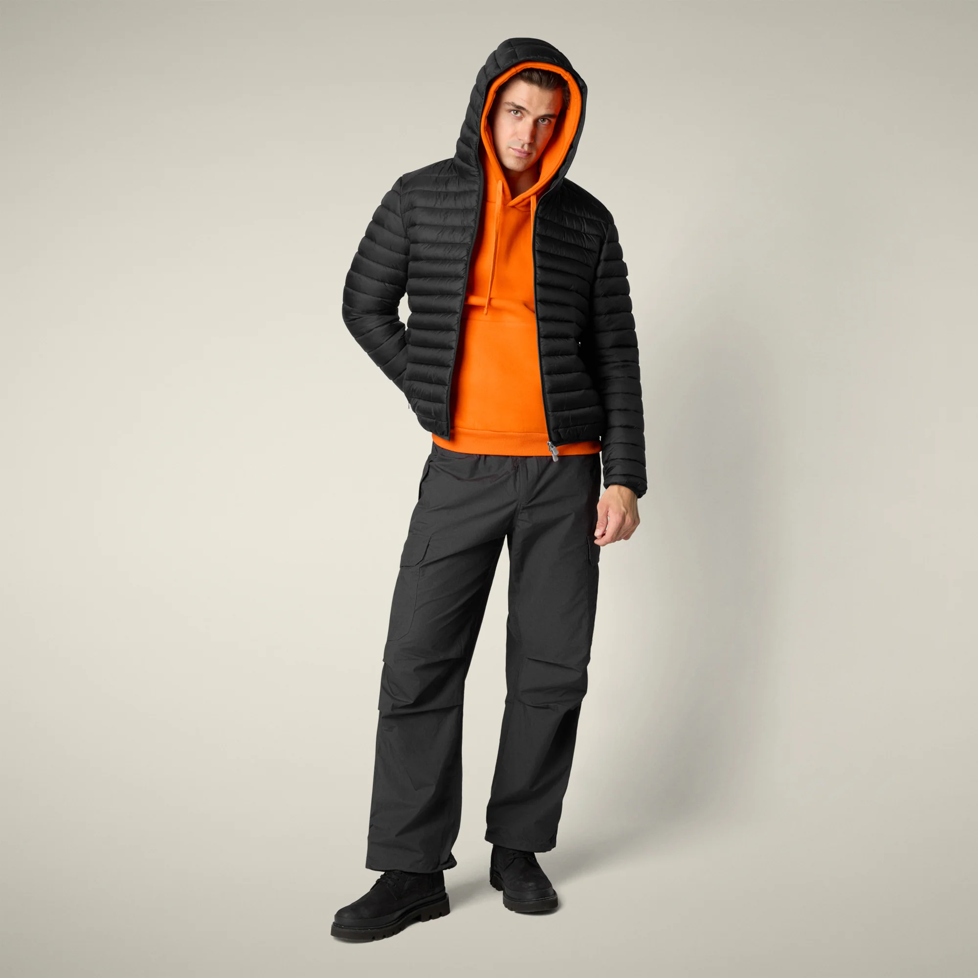 Men's Animal free Puffer Jacket Donald in Black