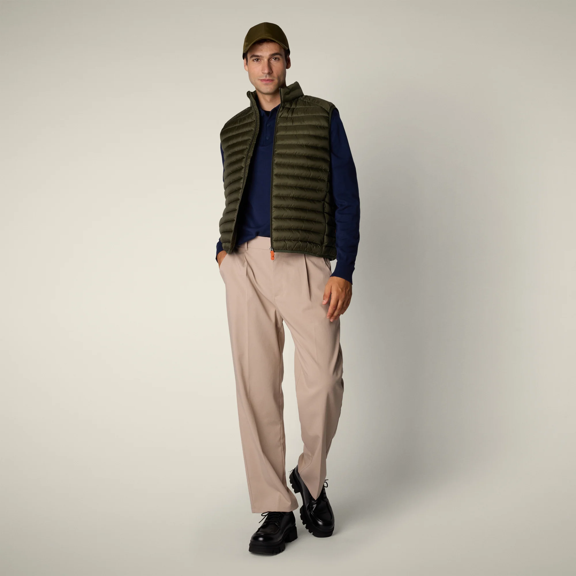 Men's Puffer Vest Danny in Dusty Olive