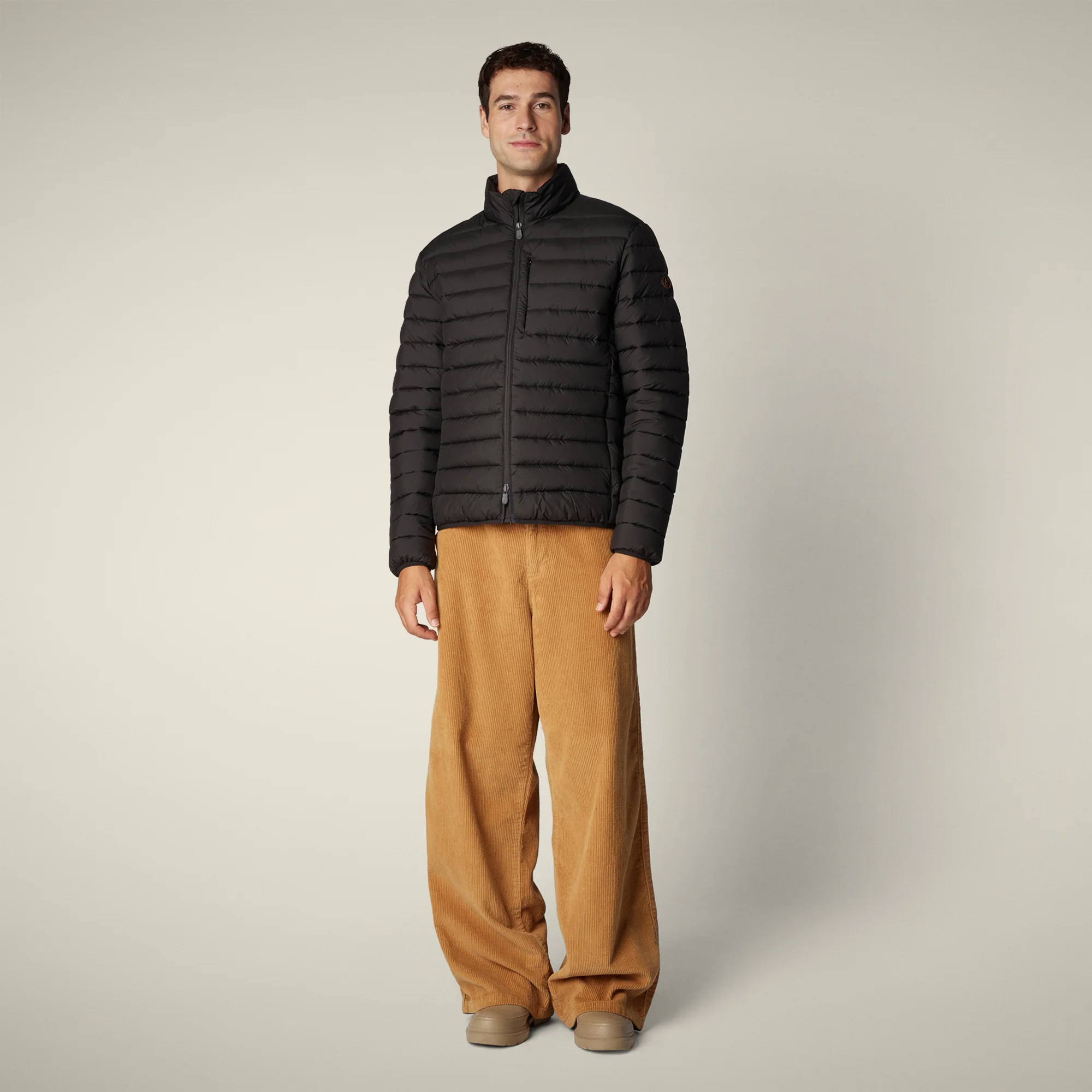 Men's animal free puffer Jacket Erion  in brown black