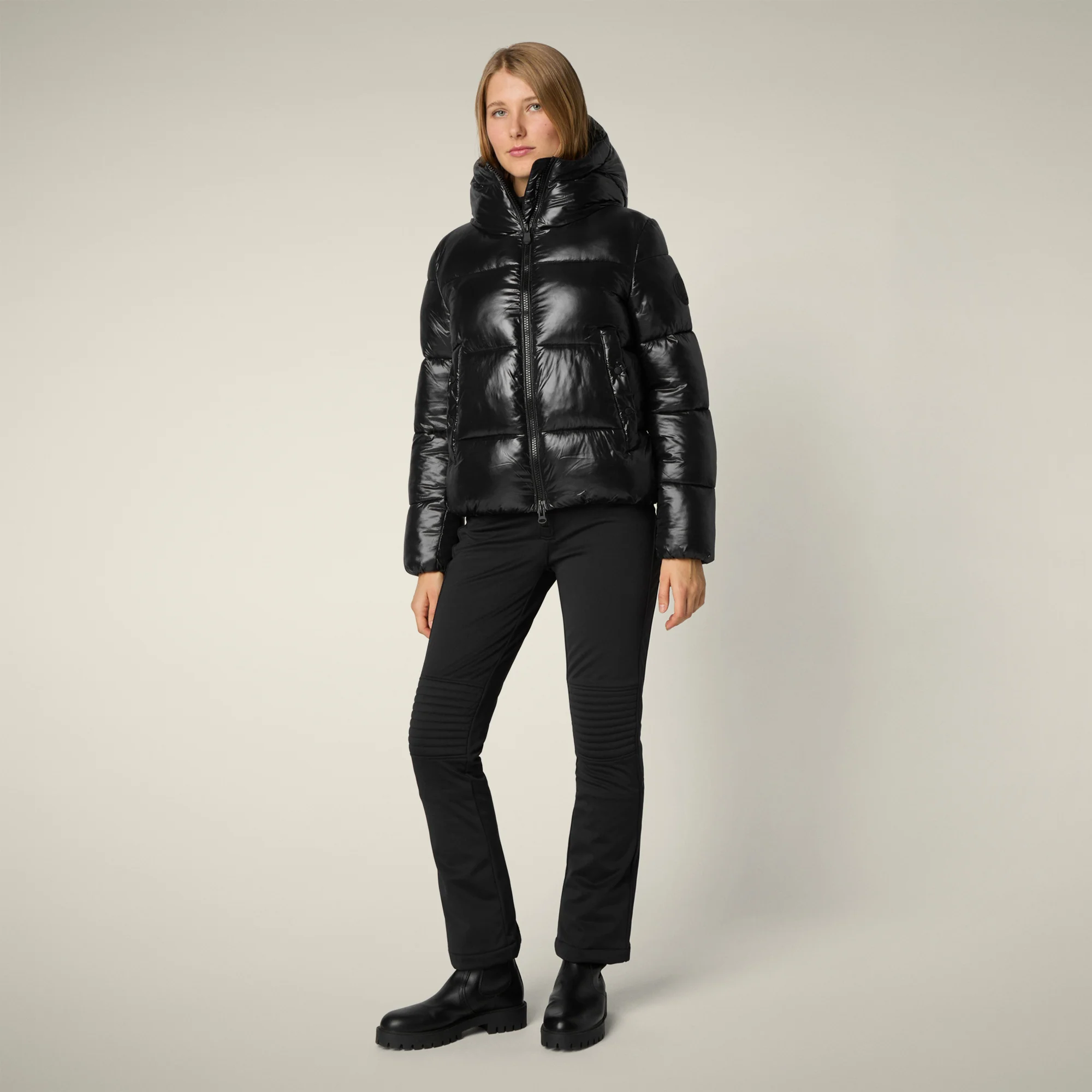 Women's Animal free puffer Jacket Biddy in Black