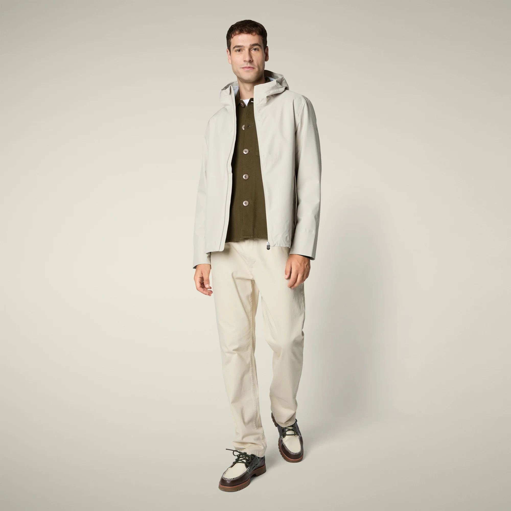 Men's Rain Jacket Jari in Rainy Beige
