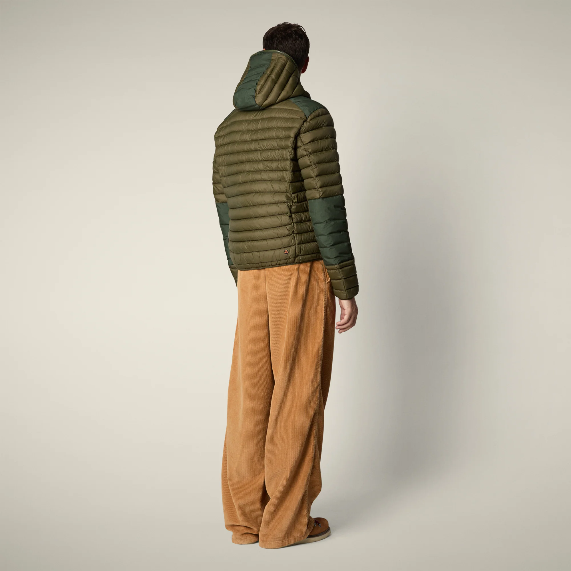 Men's Animal free puffer Jacket Jelep in Dusty Olive