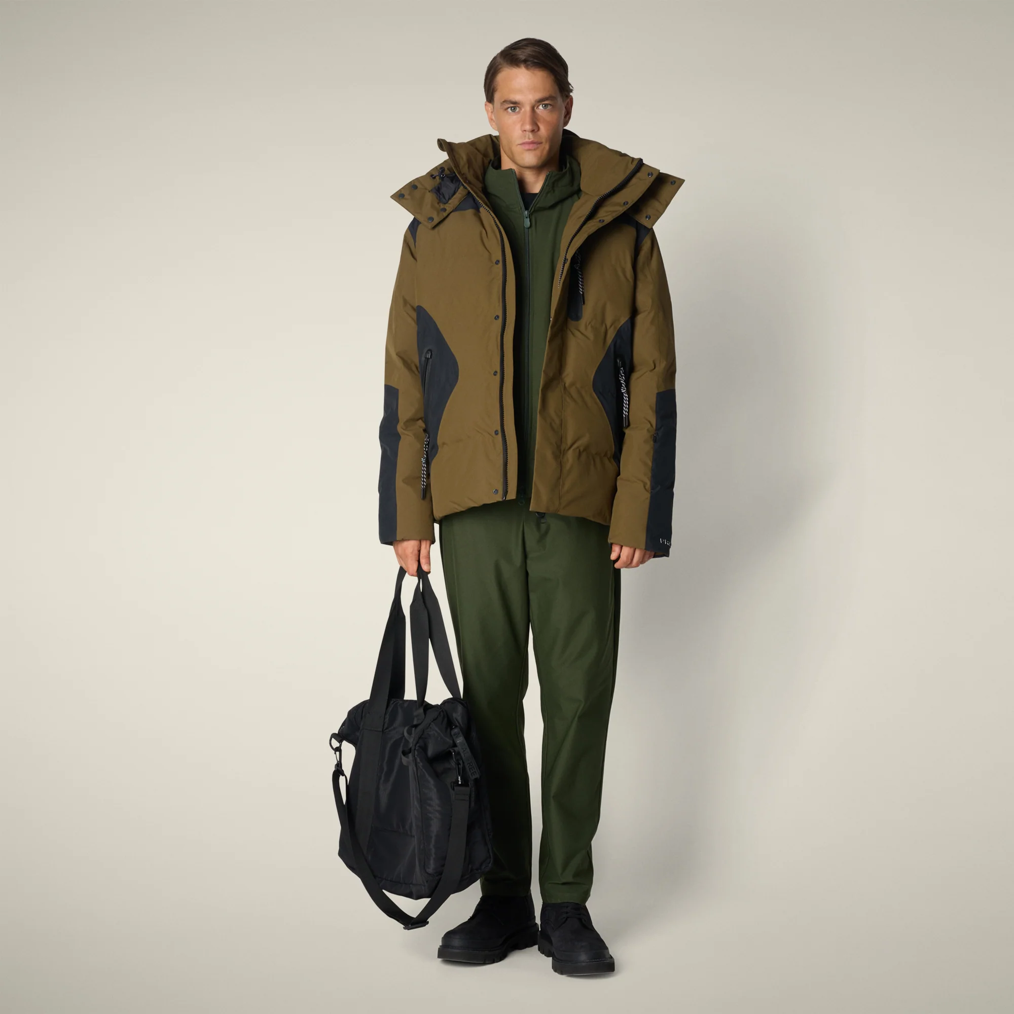 Men's parka Makalu in bark green