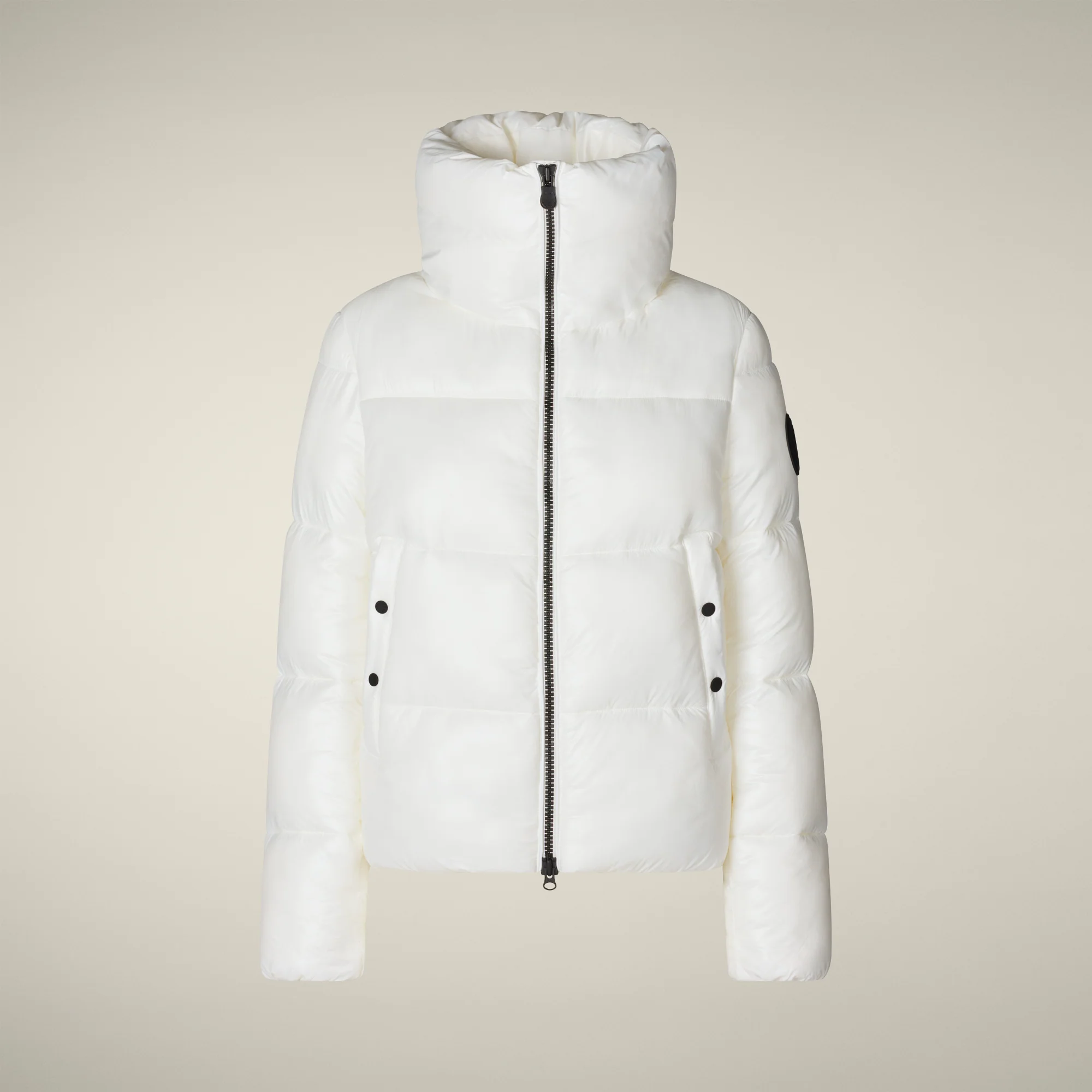 Women's Animal free puffer Jacket Isla in Off White