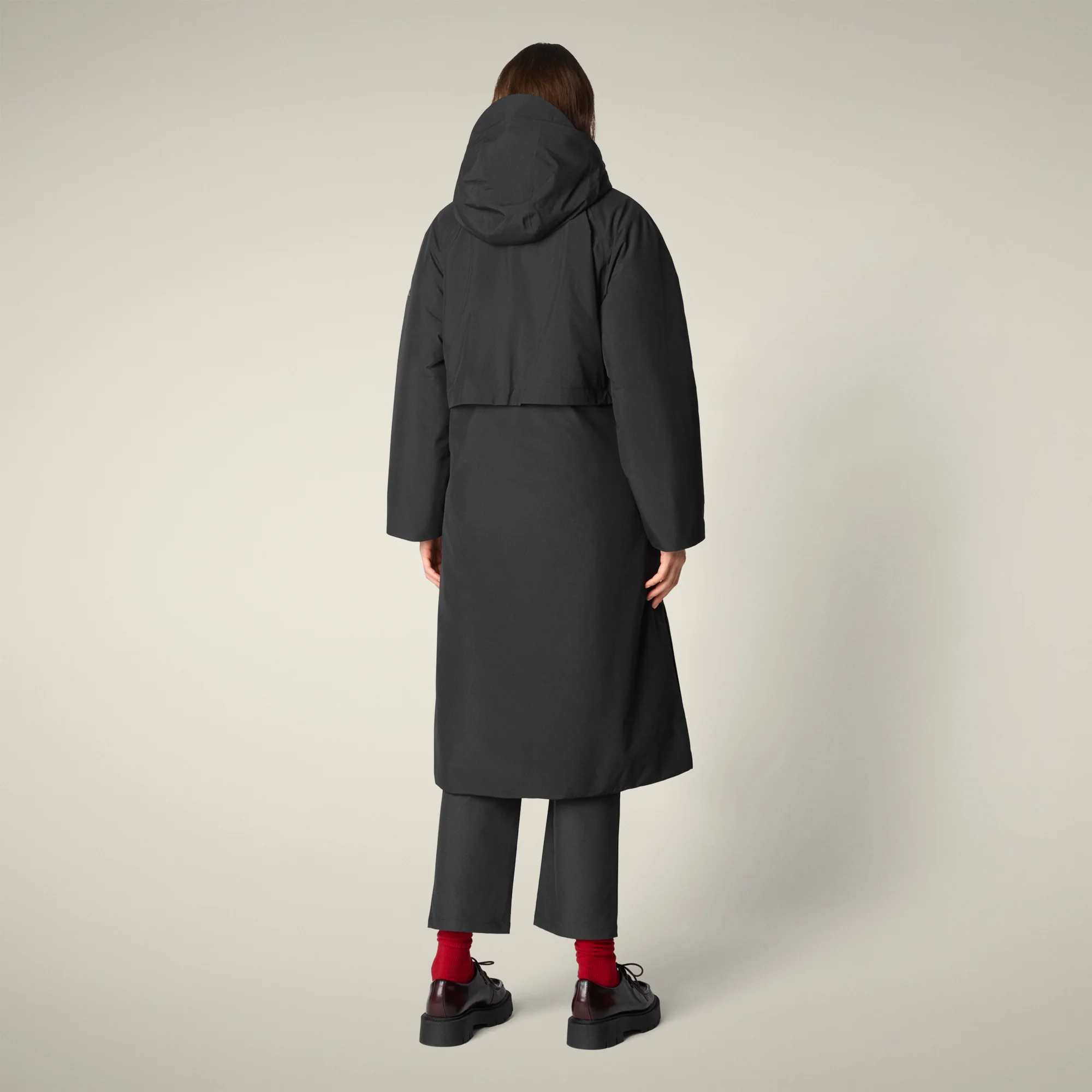 Women's Hooded Raincoat Pauline in Black