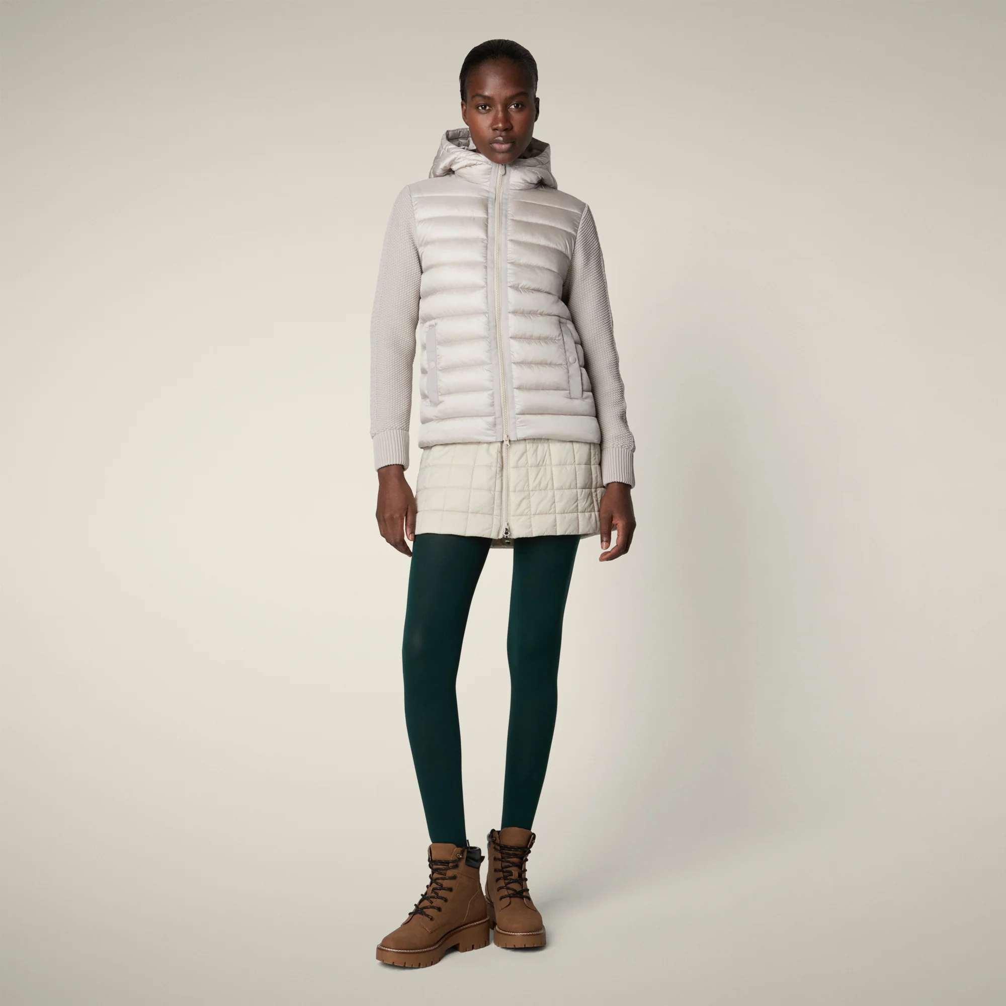 Women's Hooded Jacket Ozma in Rainy Beige