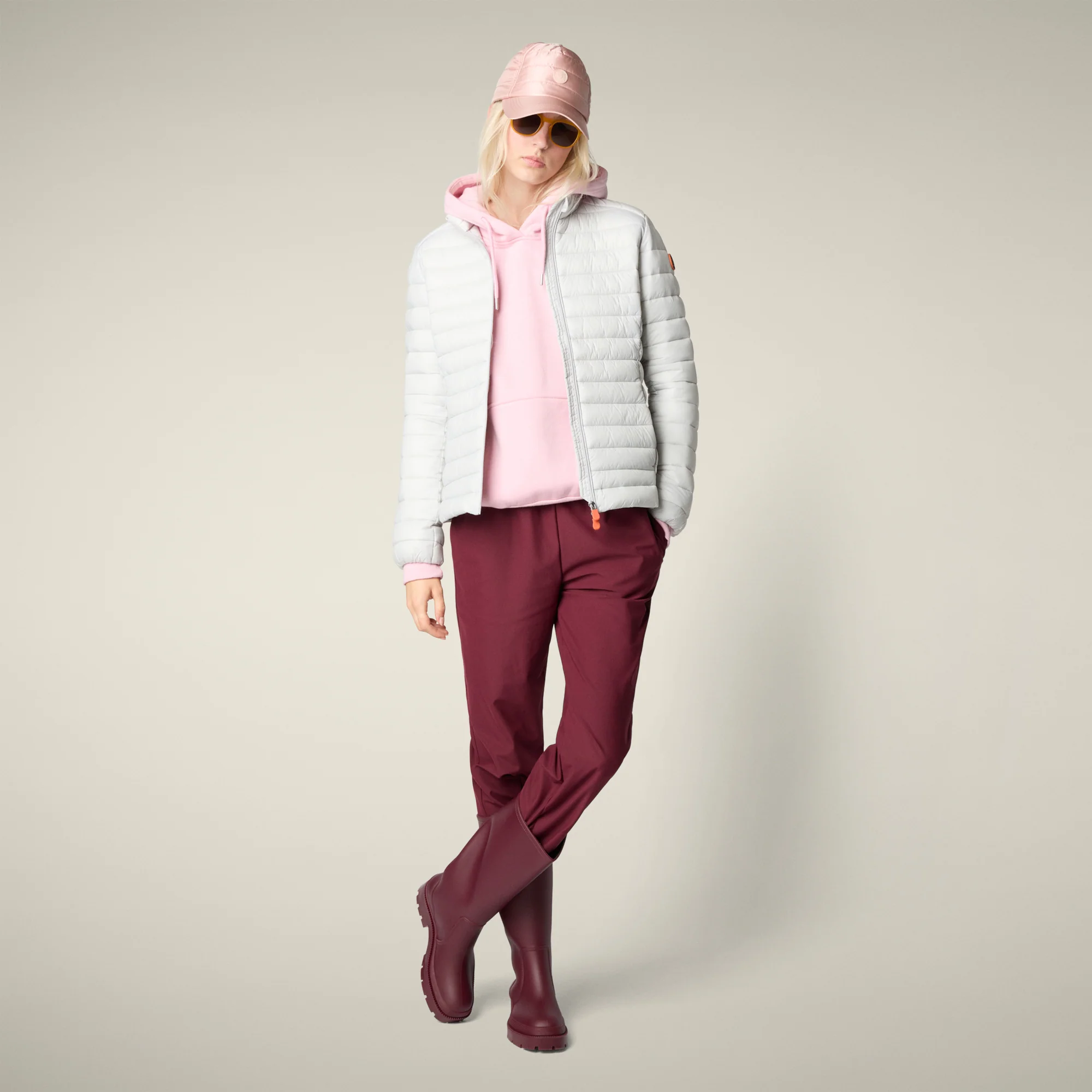 Women's Animal free puffer Jacket Carly in Frozen Grey