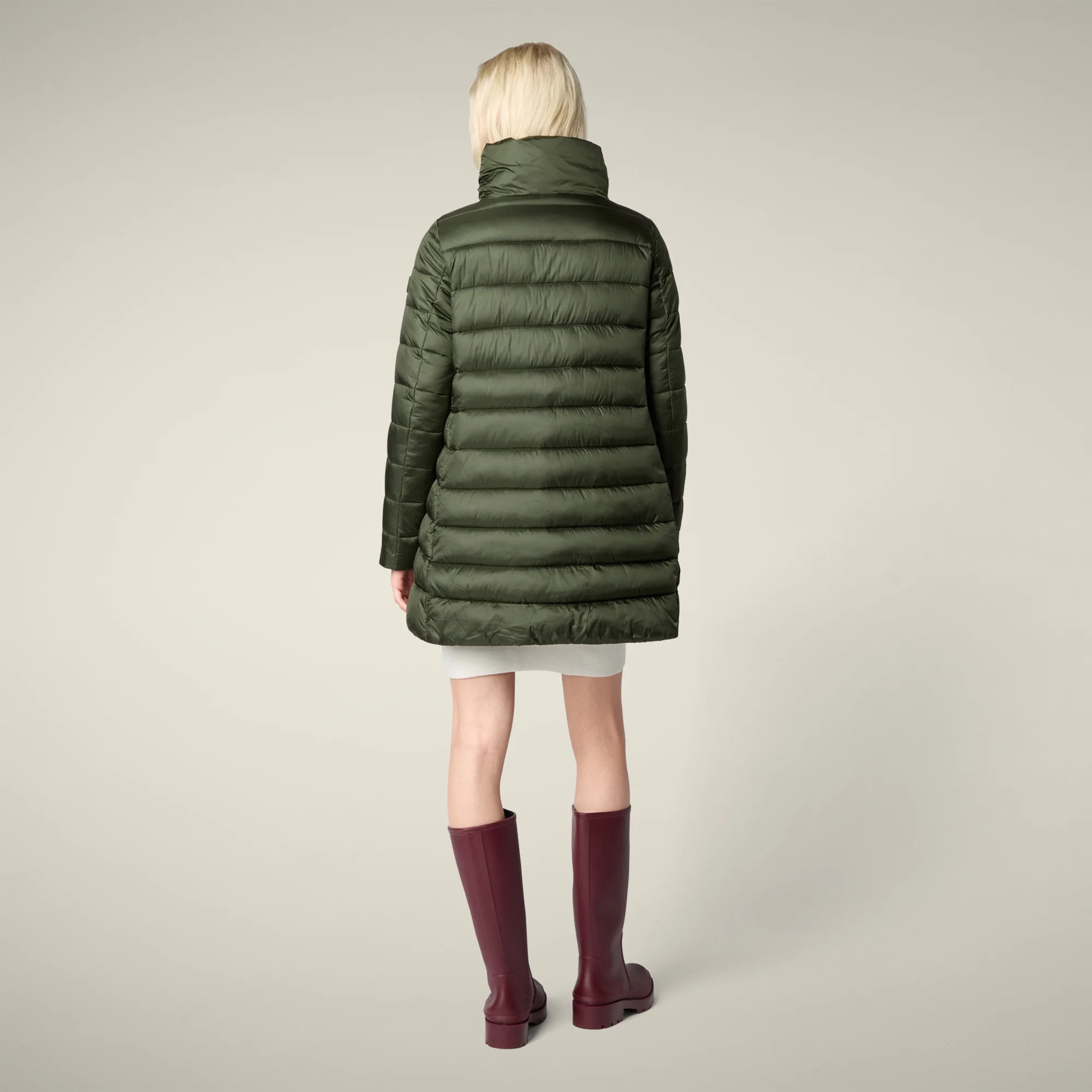 Women's Animal free puffer Jacket Lydia in Pine Green