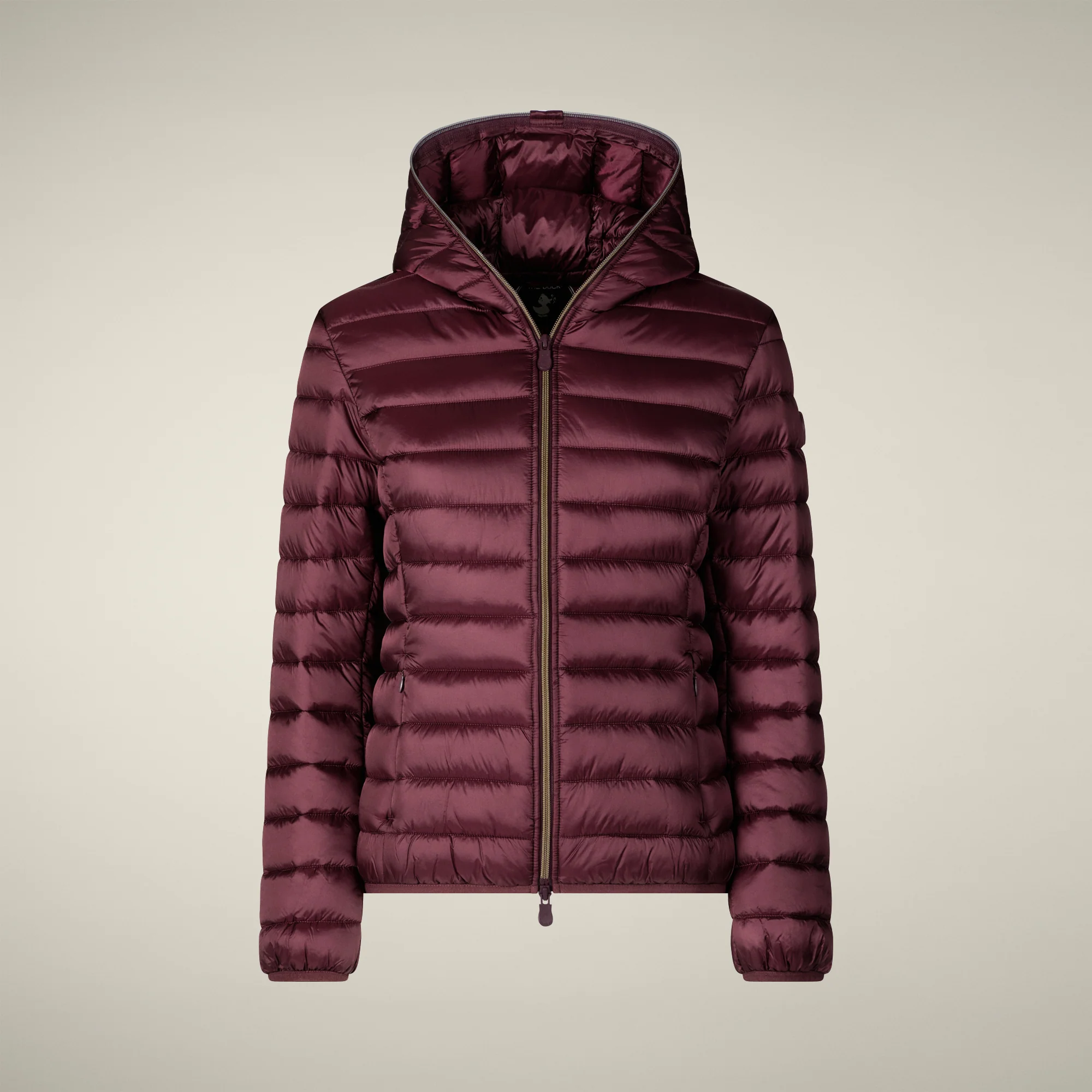 Women's animal free puffer jacket alexis in wine red