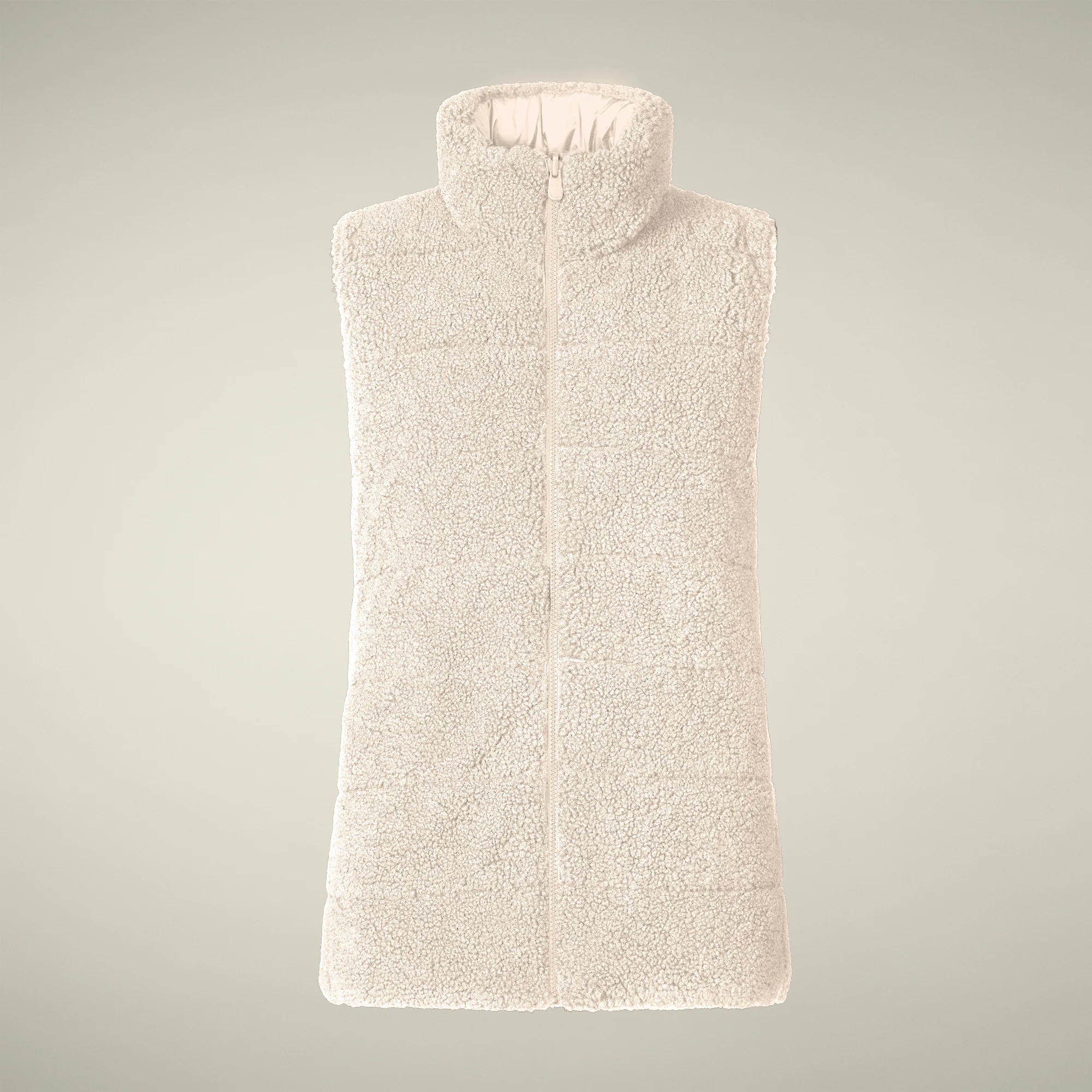 Women's Reversible Faux Fur Vest Calis in shore beige