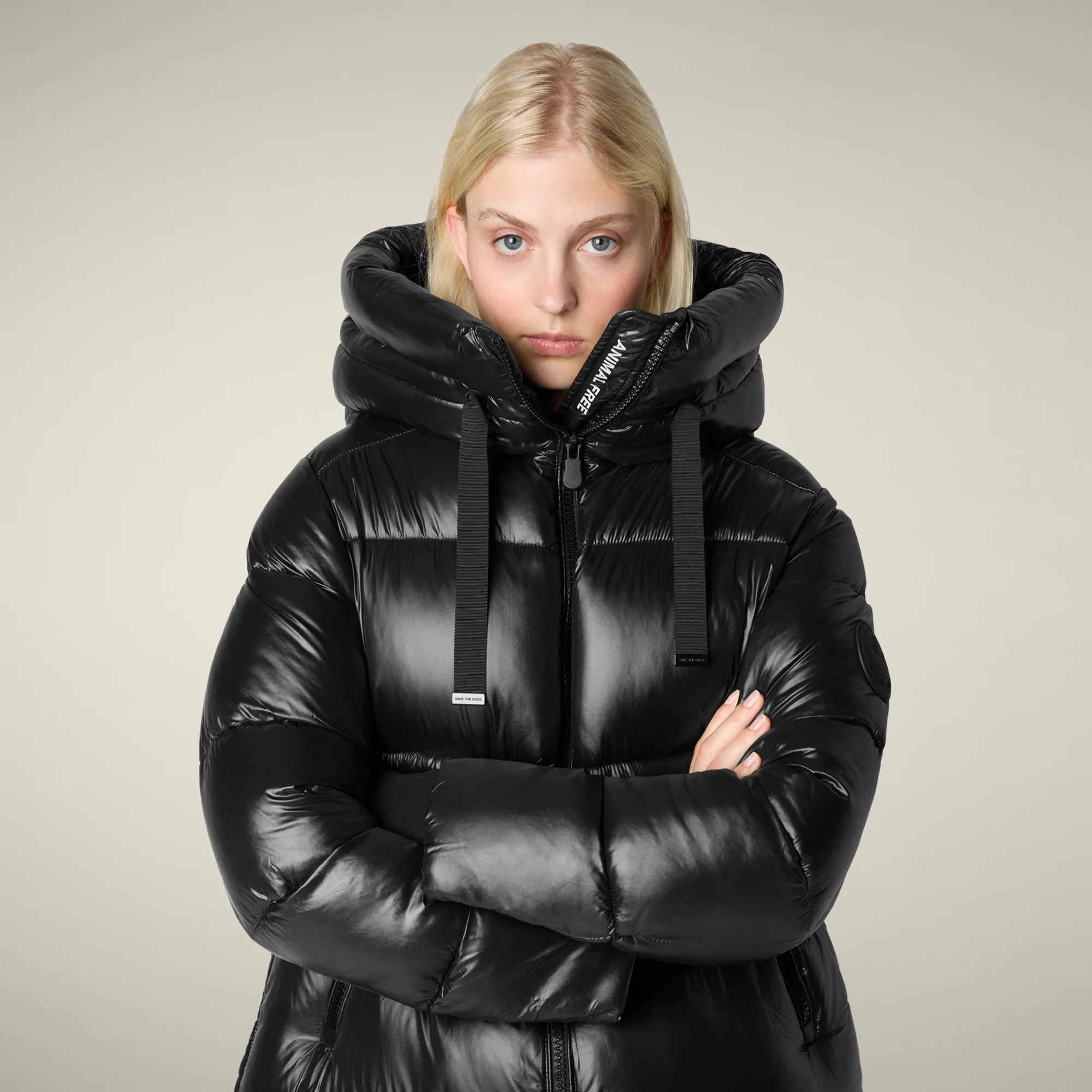 Women's Animal free puffer coat Isabel in black