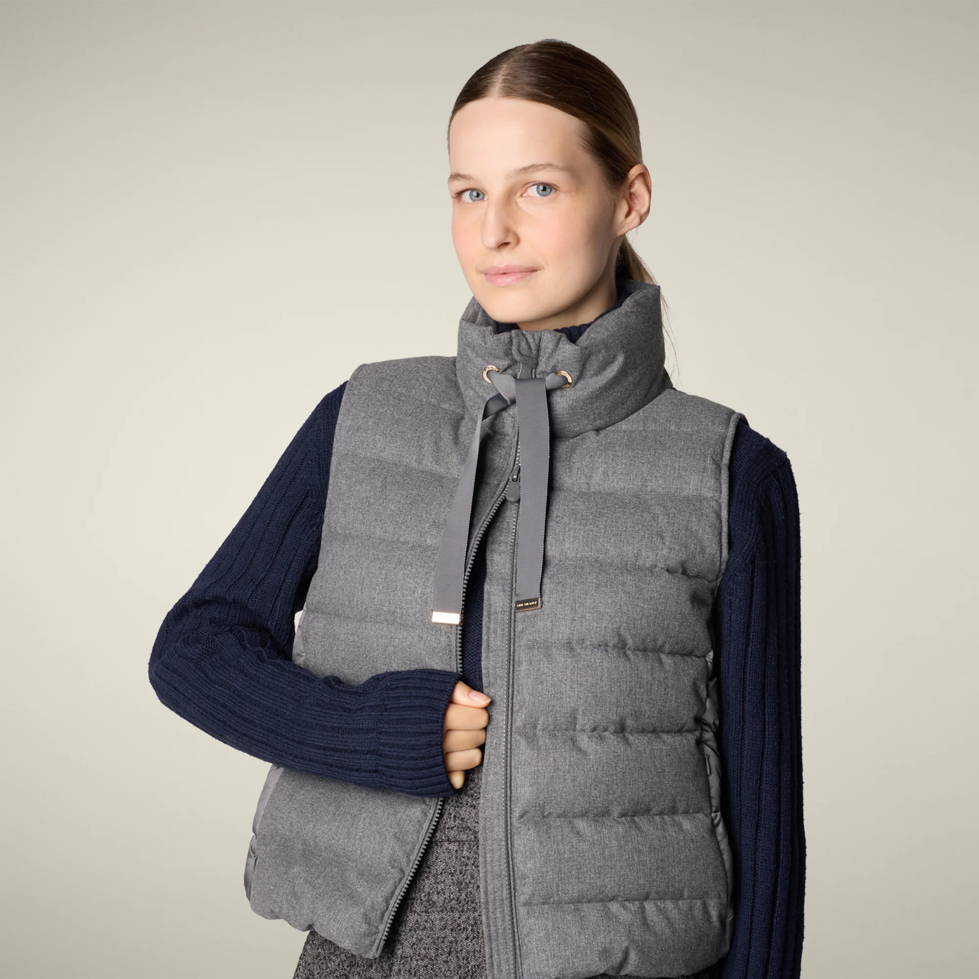 Women's vest nyla in Mid Grey Melange