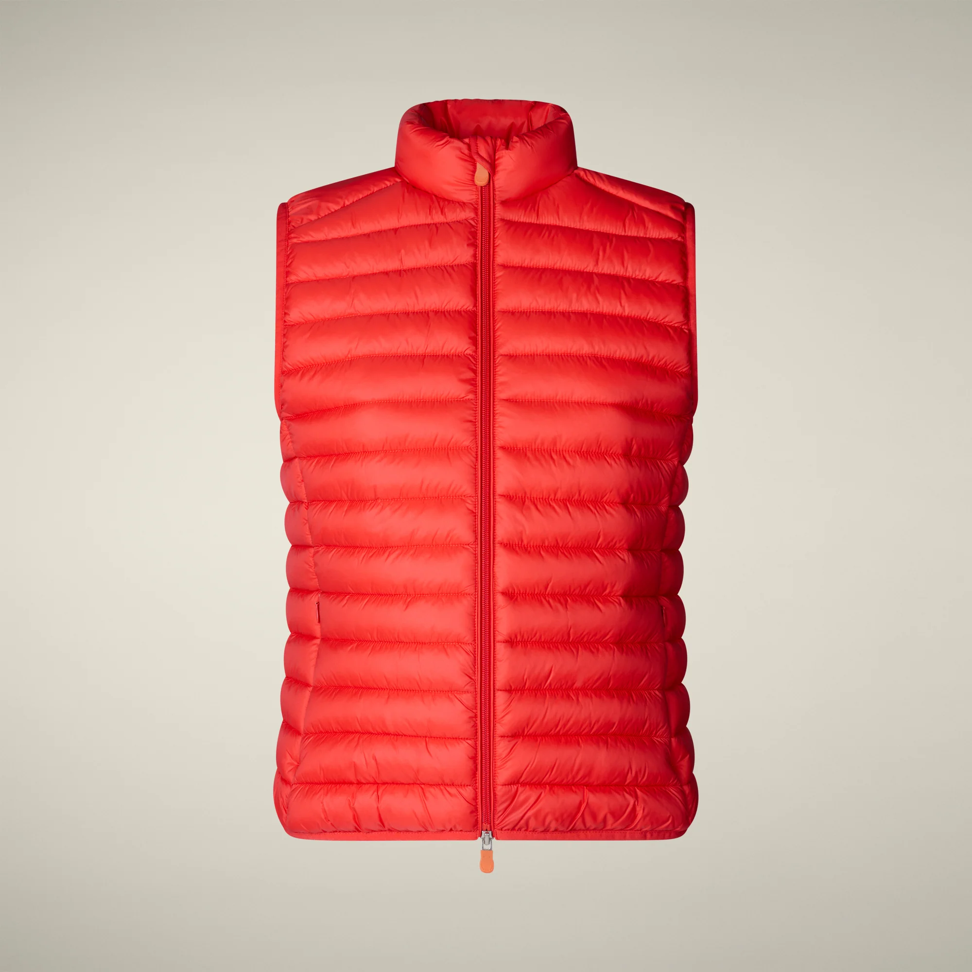 Women's Animal free puffer Vest Charlotte in Fiery Red