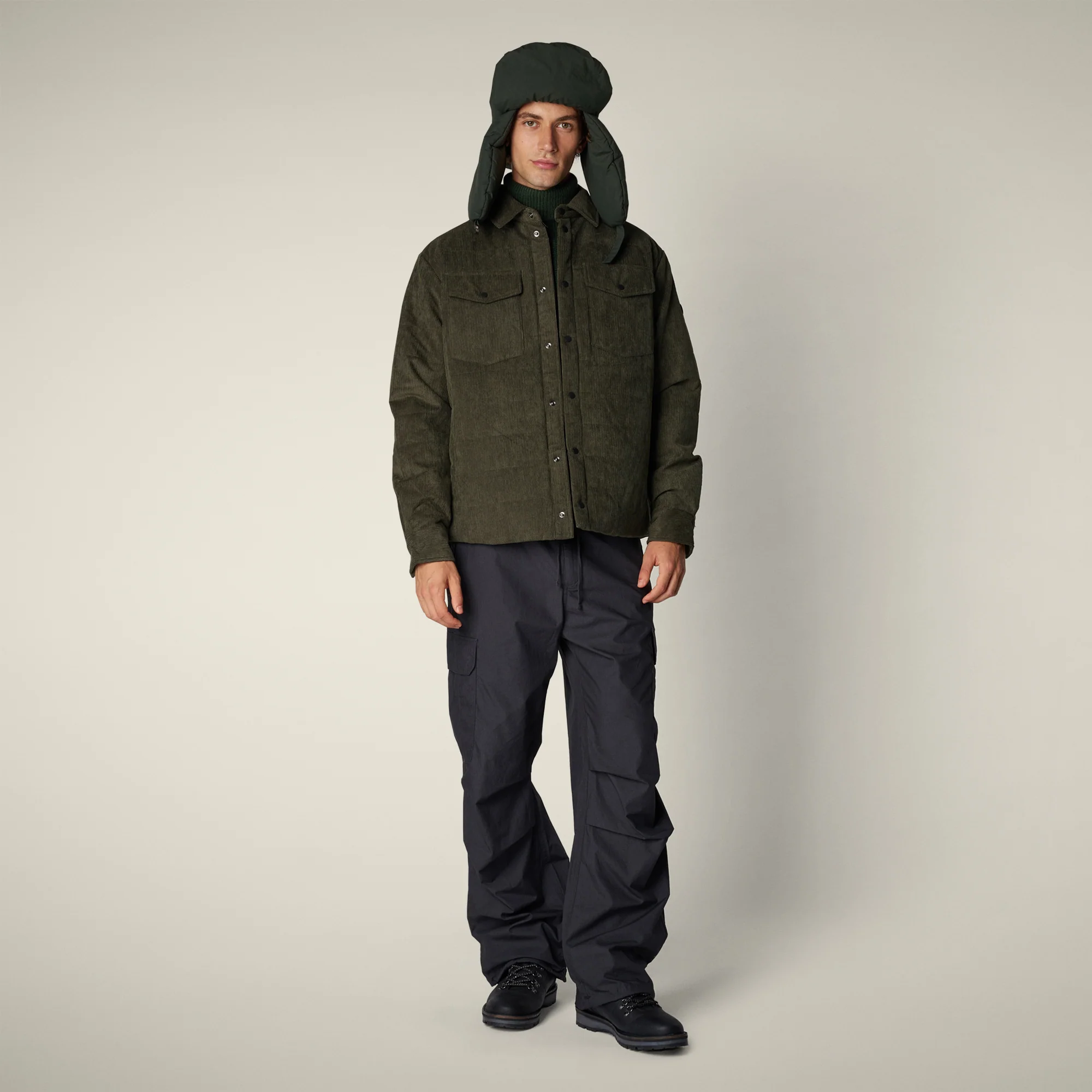 Men's Animal free puffer Jacket Magnus in Land Green