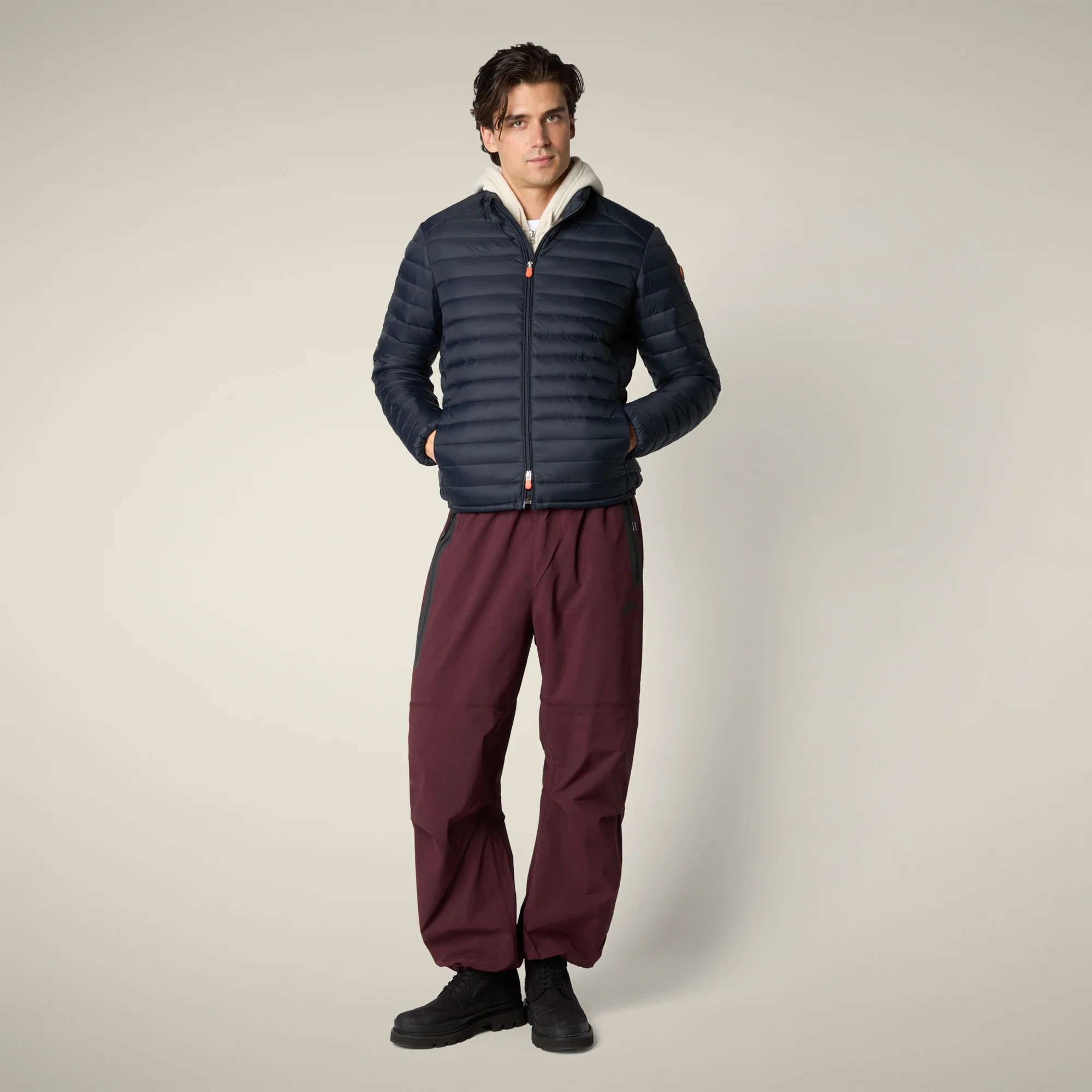 Men's Animal free puffer Jacket Alexander in Blue Black