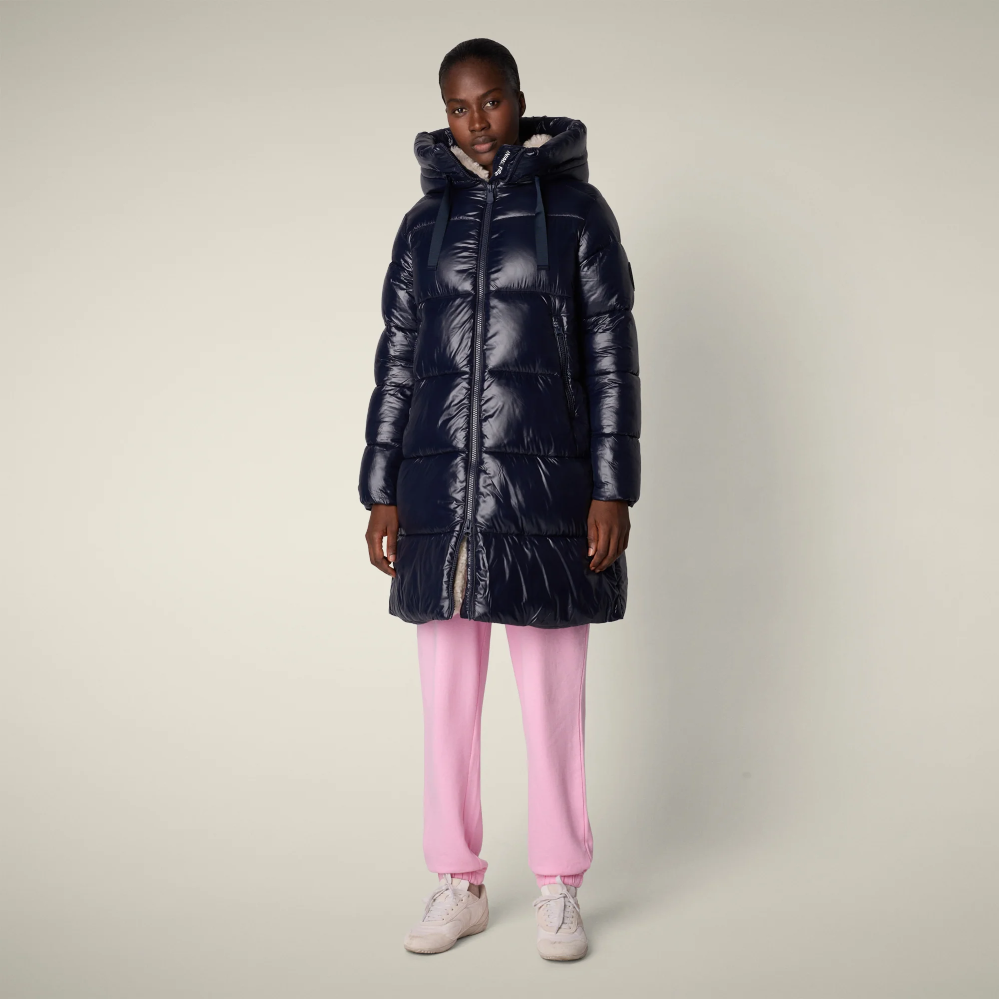 Women's Animal free puffer Coat bella in blue black